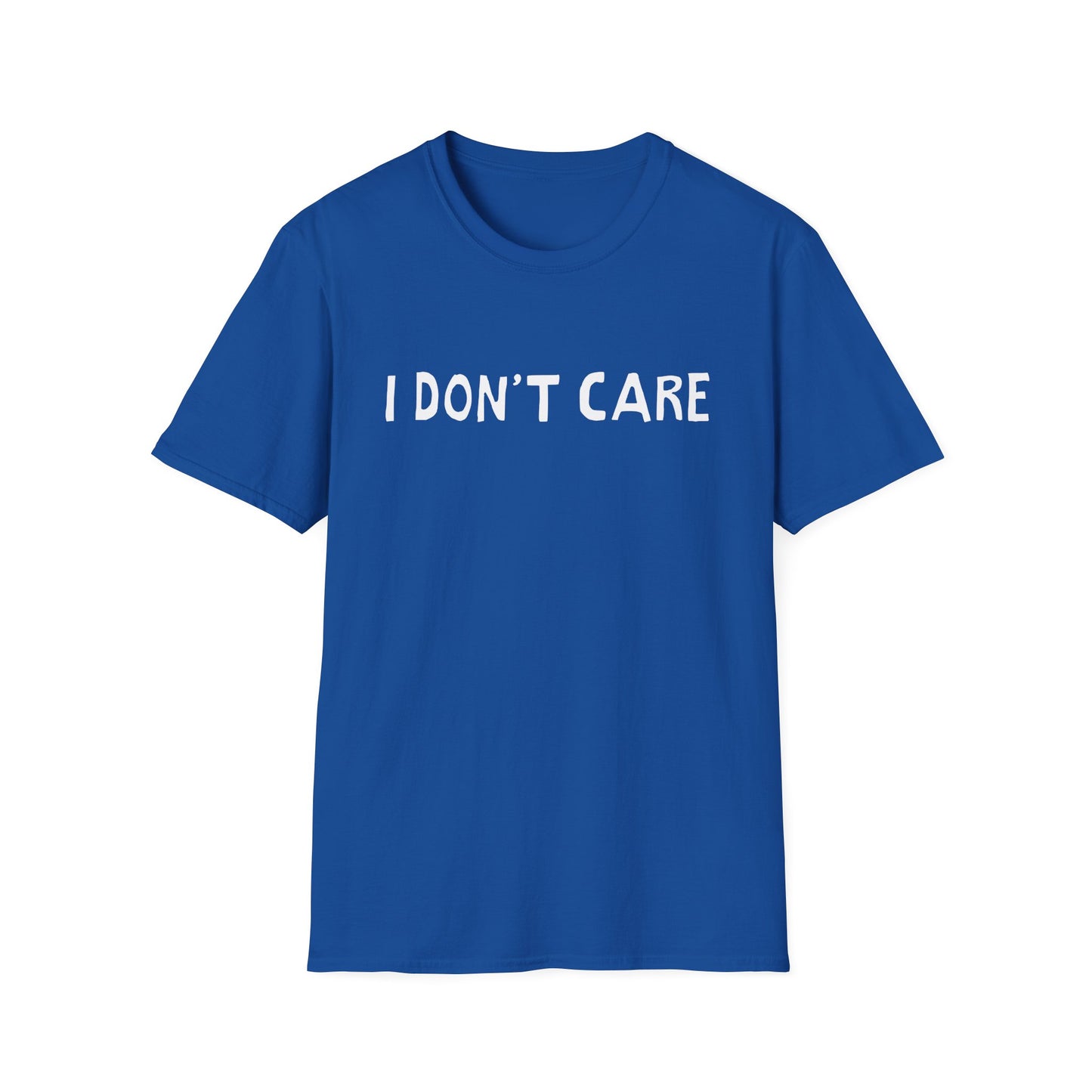 i don't care hand drawn font tshirt