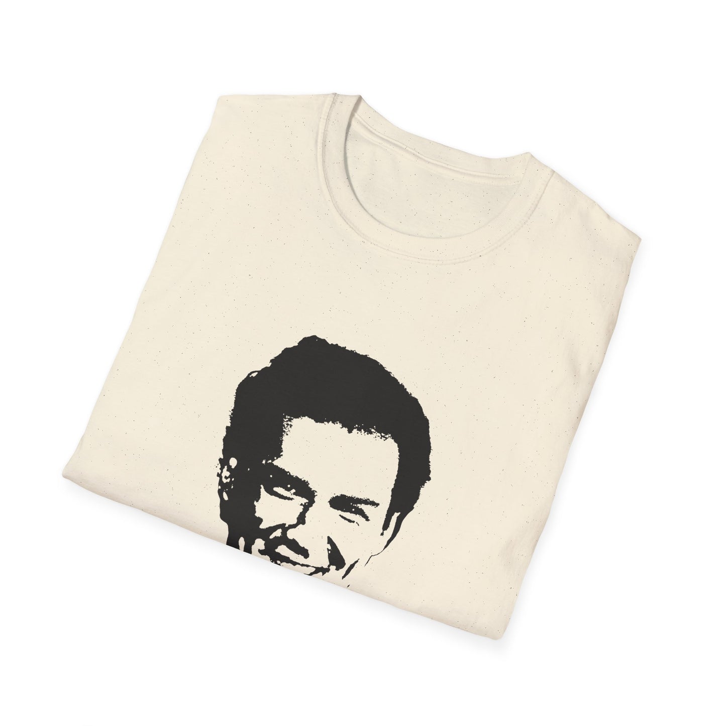 norm macdonald black stencil face tshirt