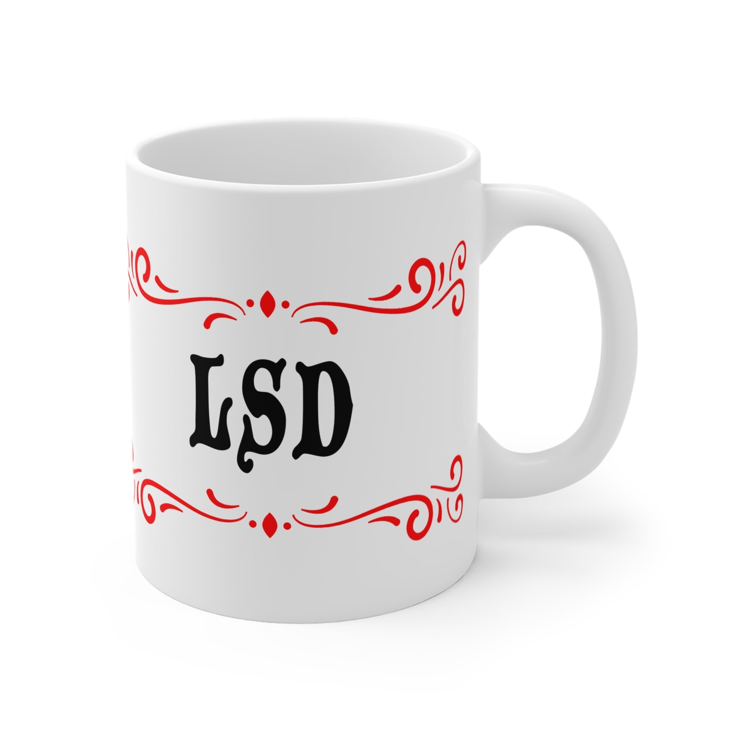 vintage inspired tongue in cheek lsd drug mug