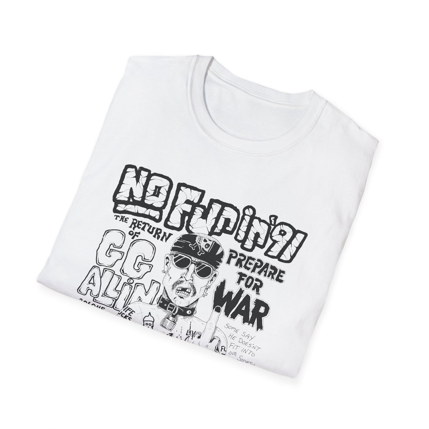 no fun in '91 gg allin show poster tshirt
