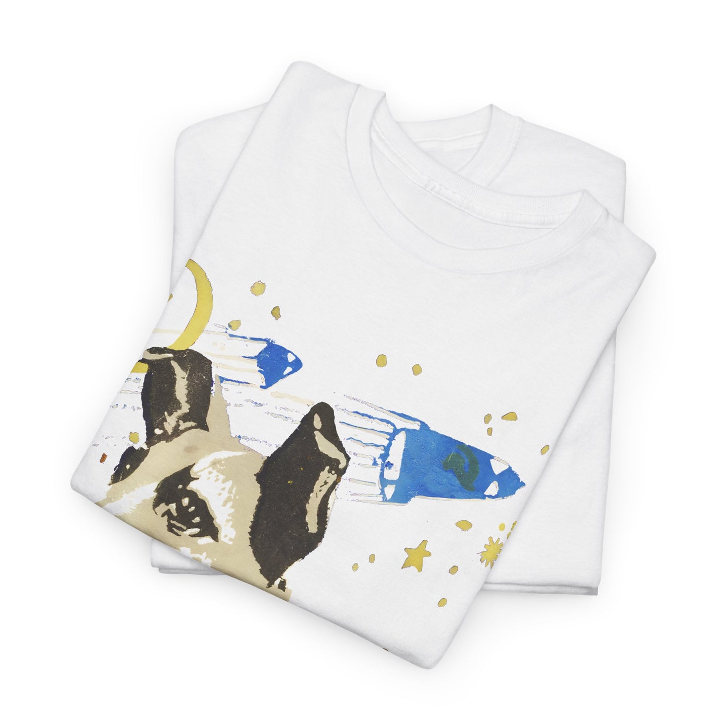 1950s laika the poor russian dog sent to space cigarette package graphic reproduction tshirt