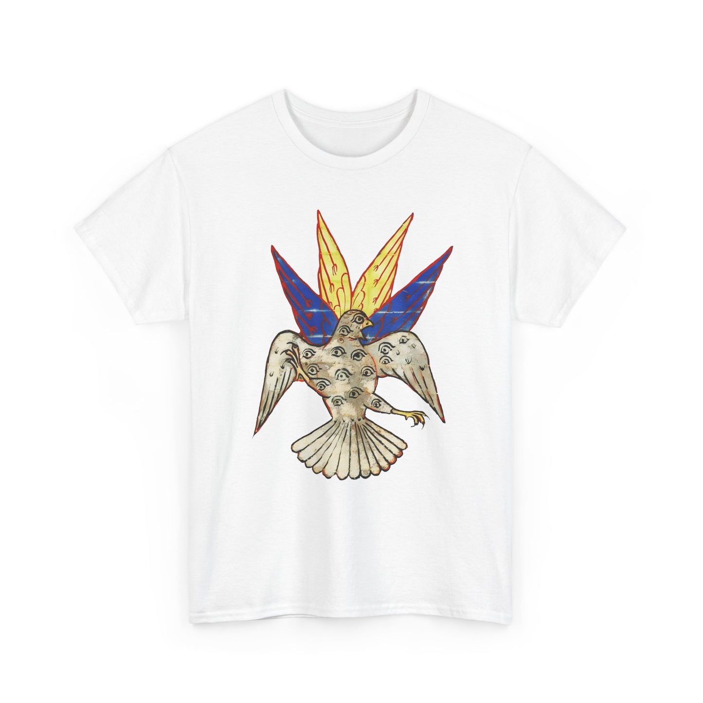 13th century gothic illuminated manuscript of the book of revelation seraph tshirt