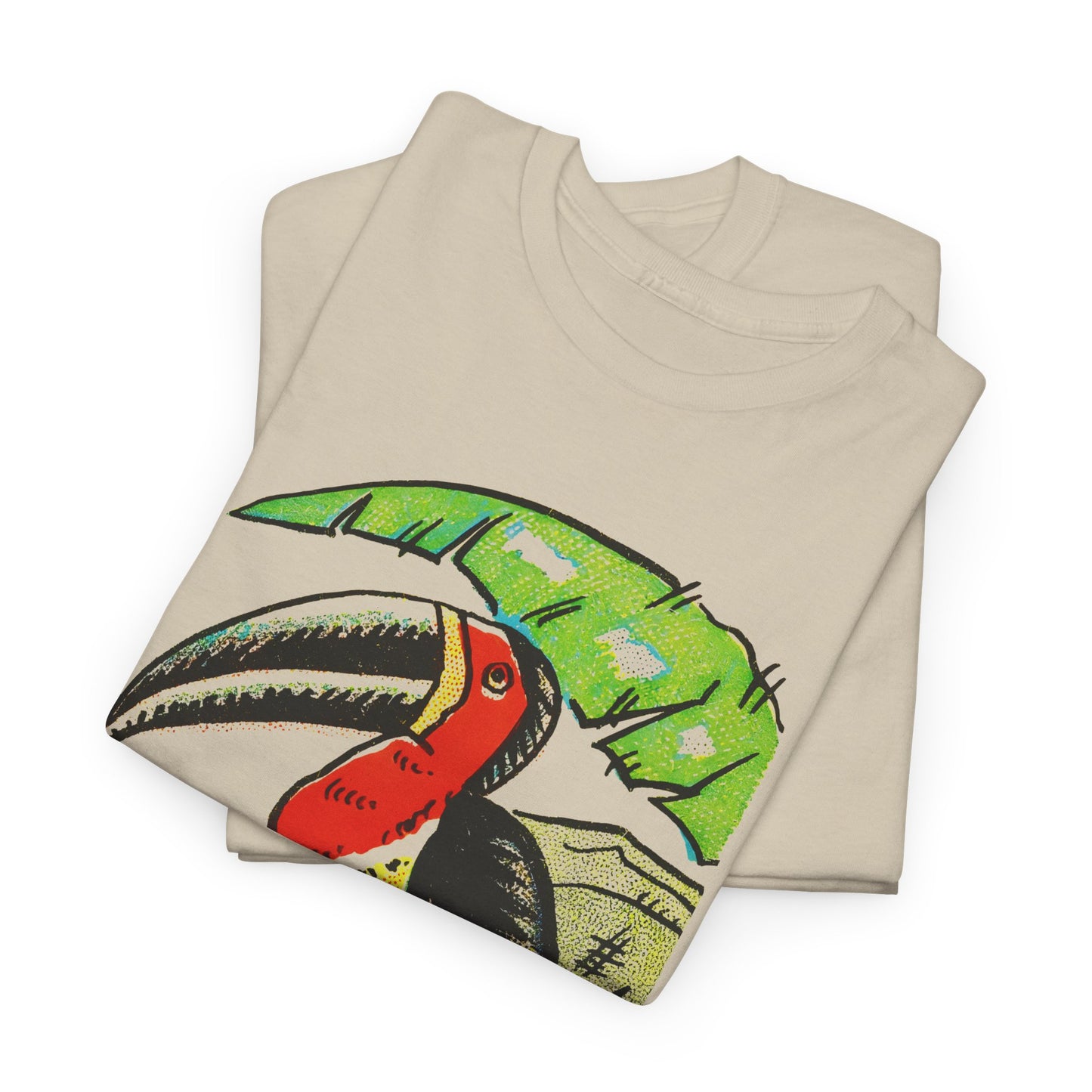 vintage 1920s travel poster toucan graphic reproduction tshirt