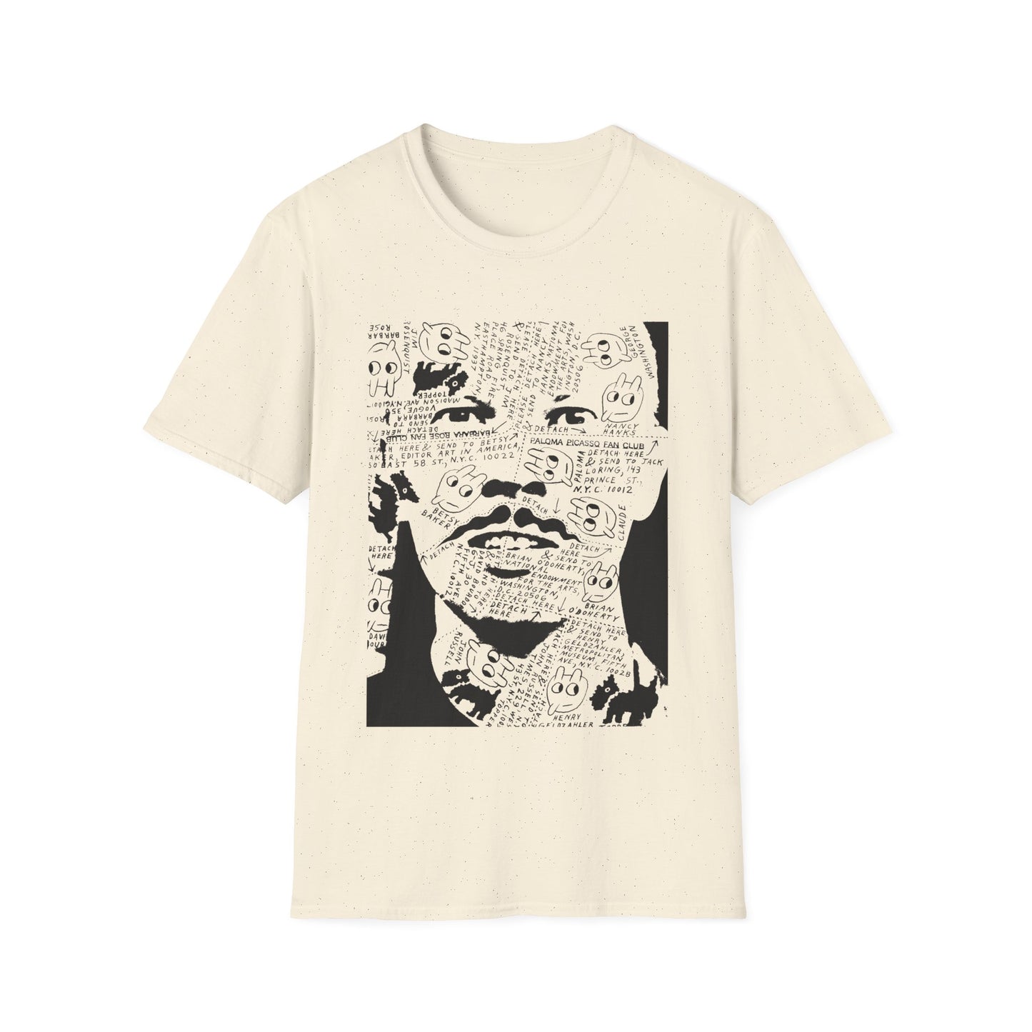 ray johnson's face tshirt