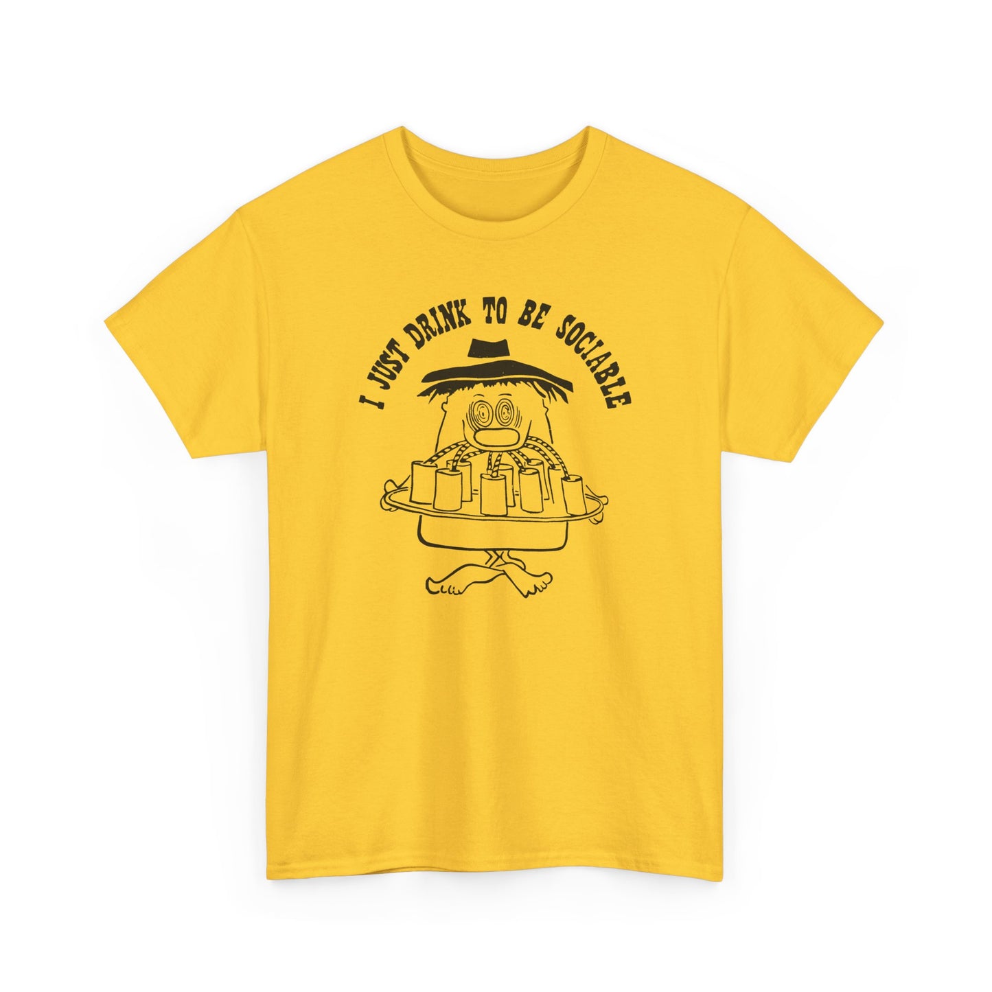 vintage i just drink to be sociable reproduction tshirt