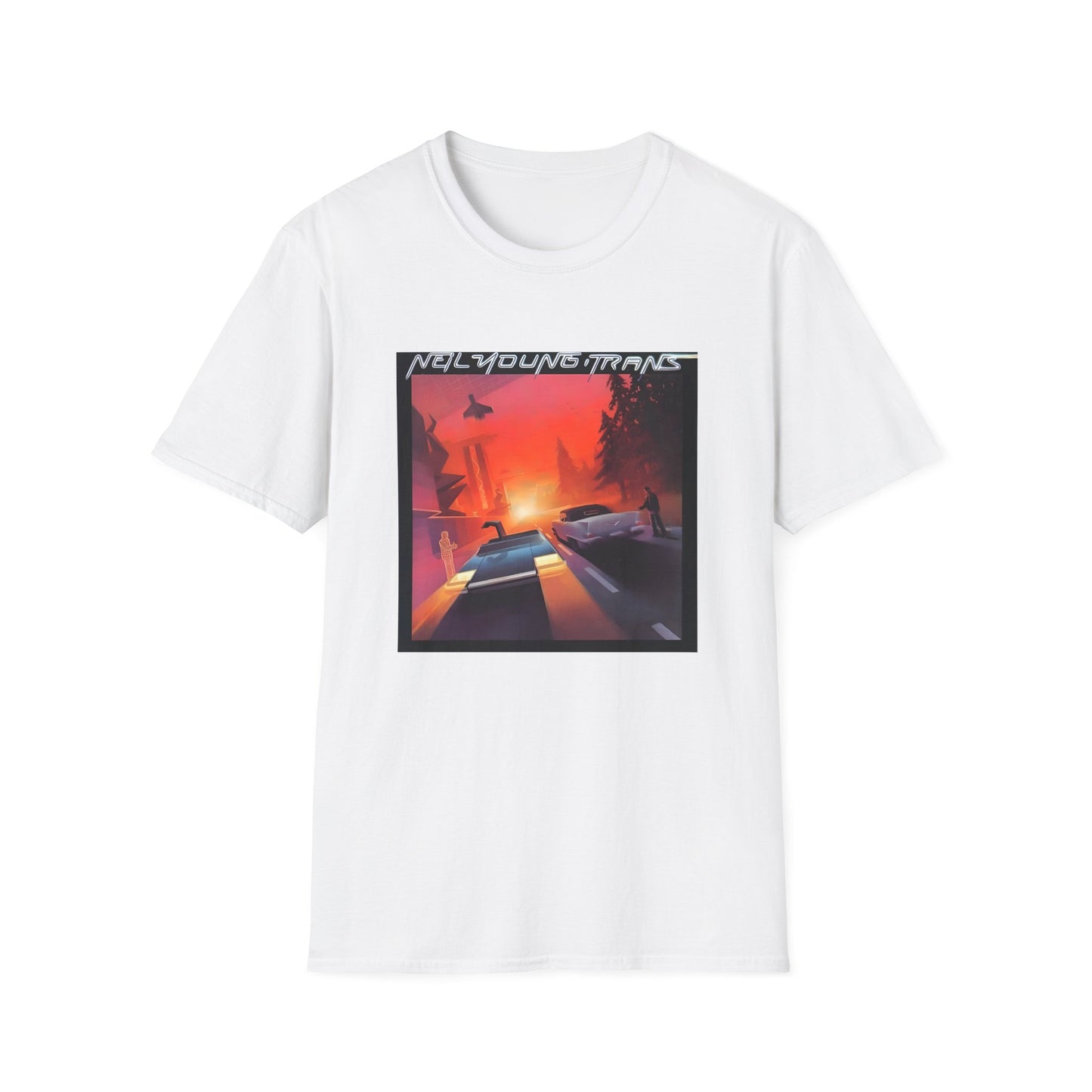 neil young 1983 trans album cover tshirt