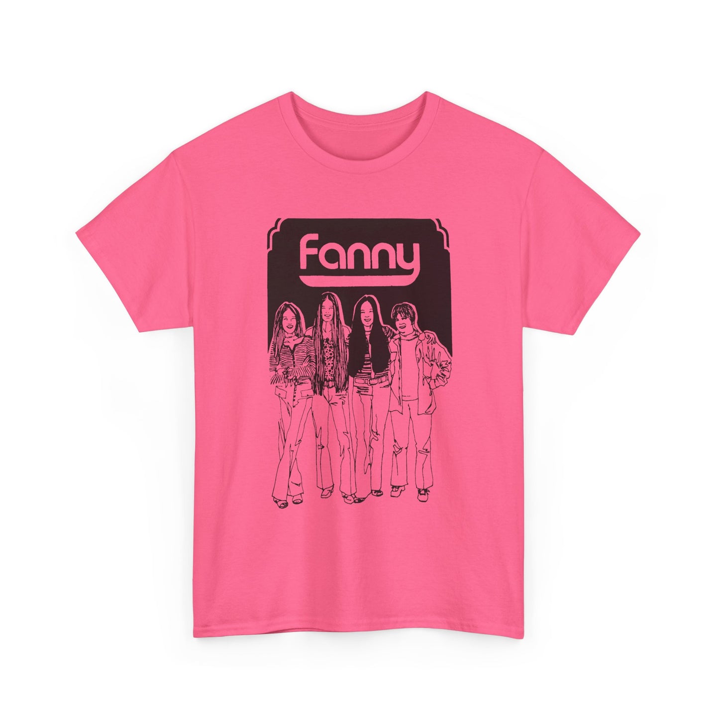 1970s rock n roll band fanny show poster tshirt