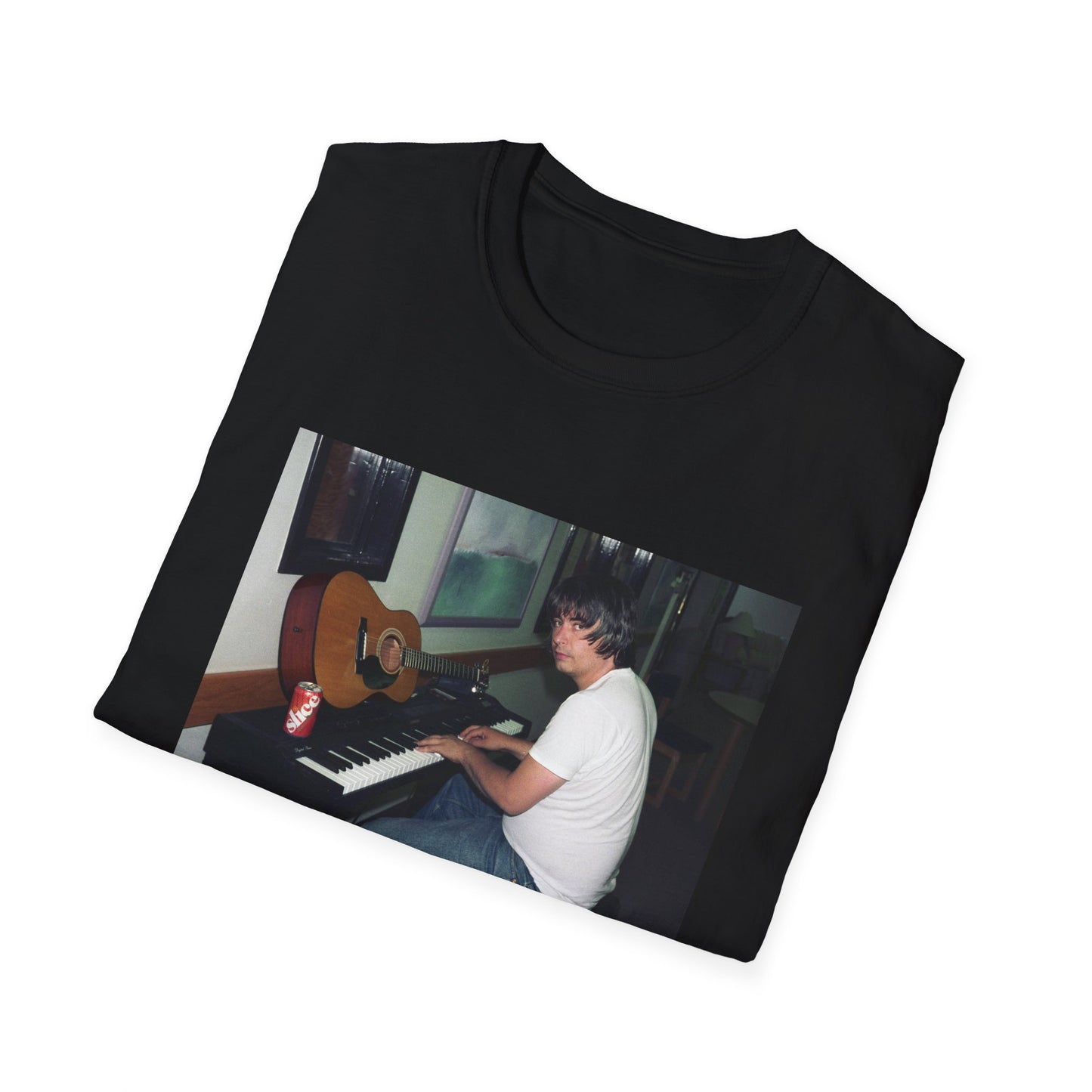 daniel johnston playing piano tshirt