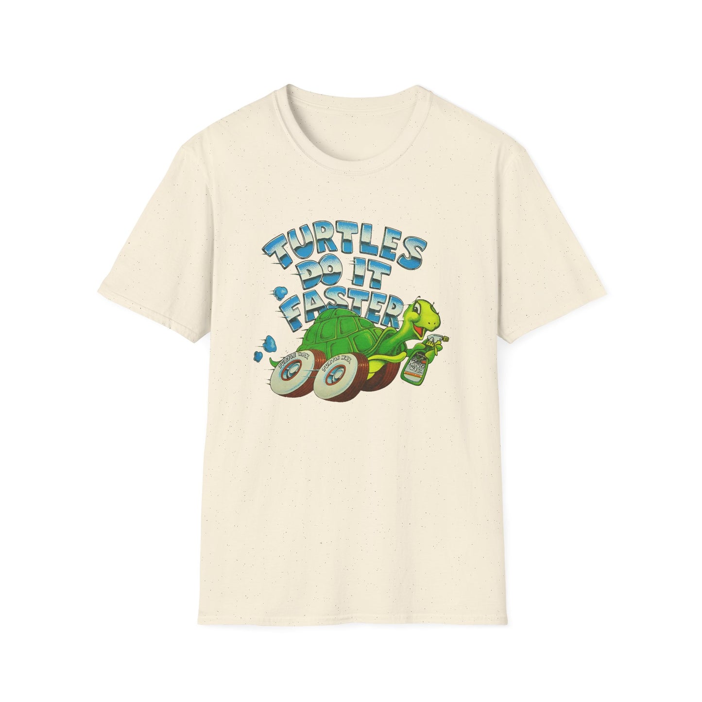 1980s turtle wax advertisement turtles do it faster reproduction tshirt