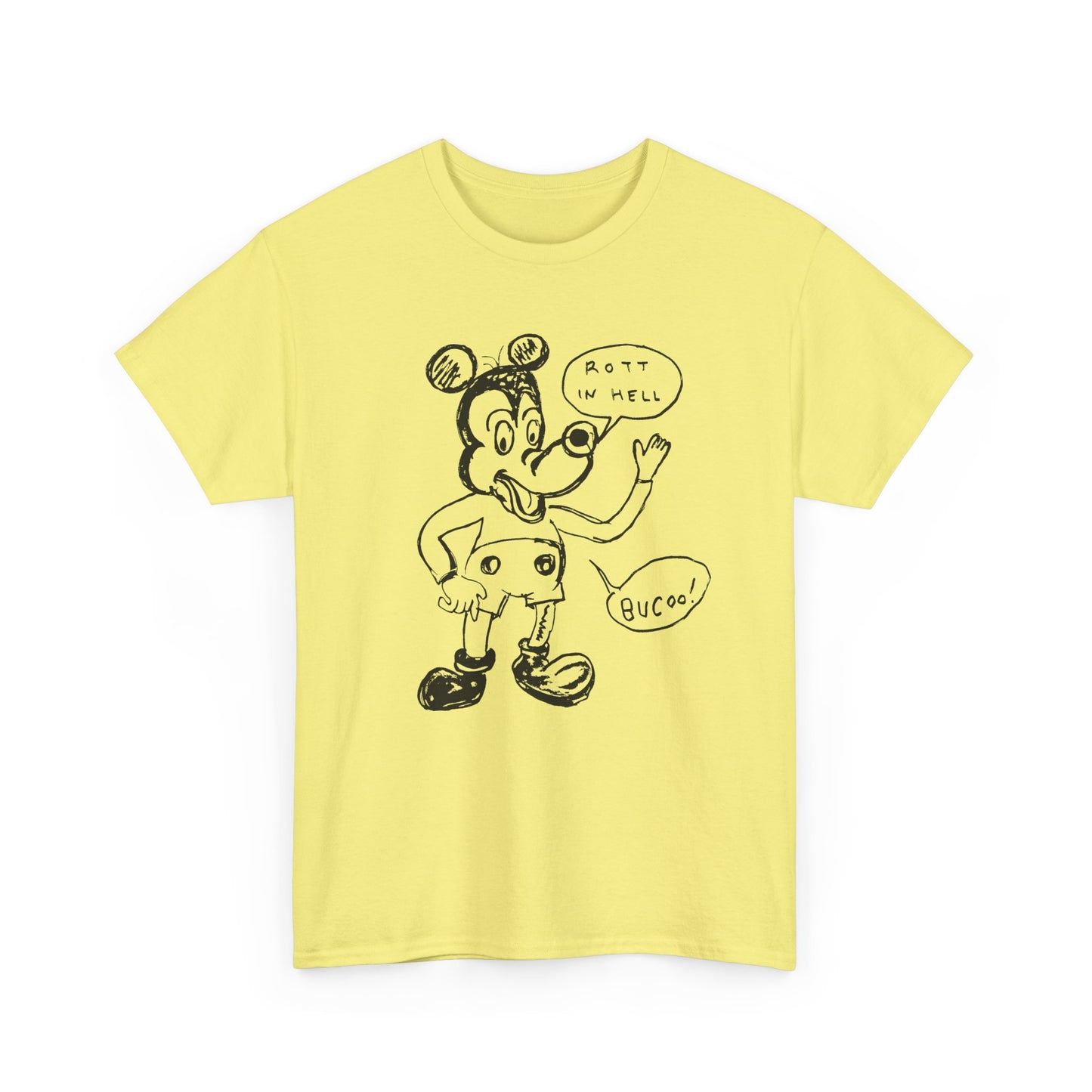rot in hell bucoo! drawing by daniel johnston custom edit tshirt