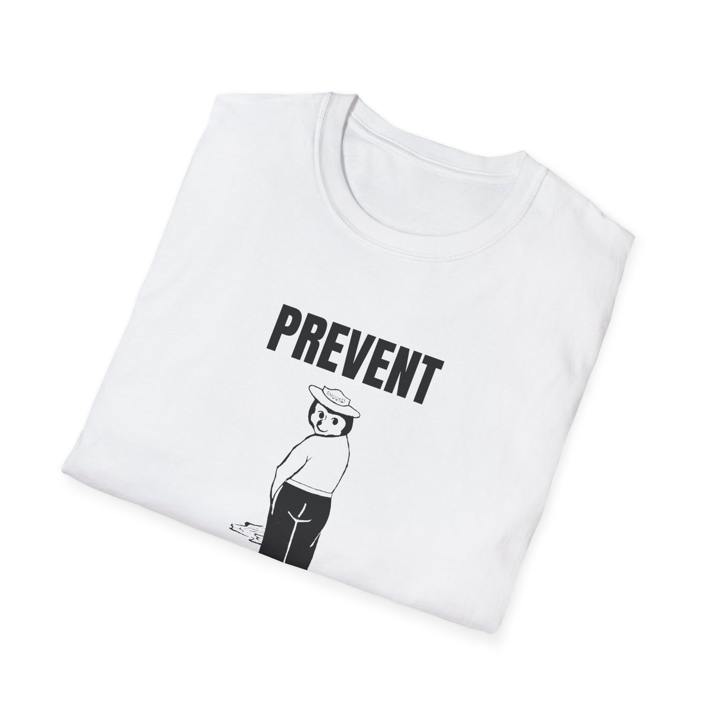 smokey the bear parody 1970s vintage design re print black tshirt