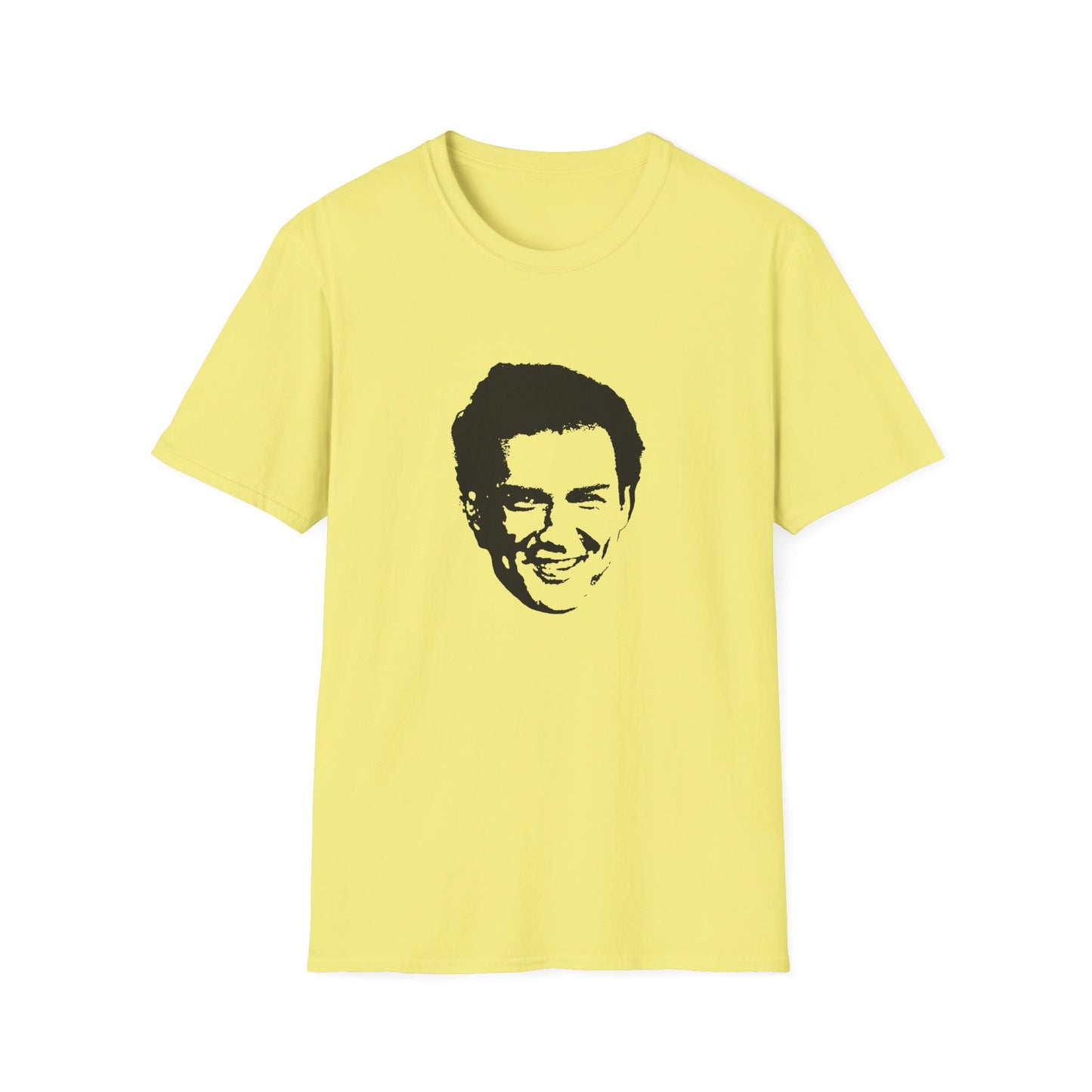 norm macdonald black stencil face tshirt