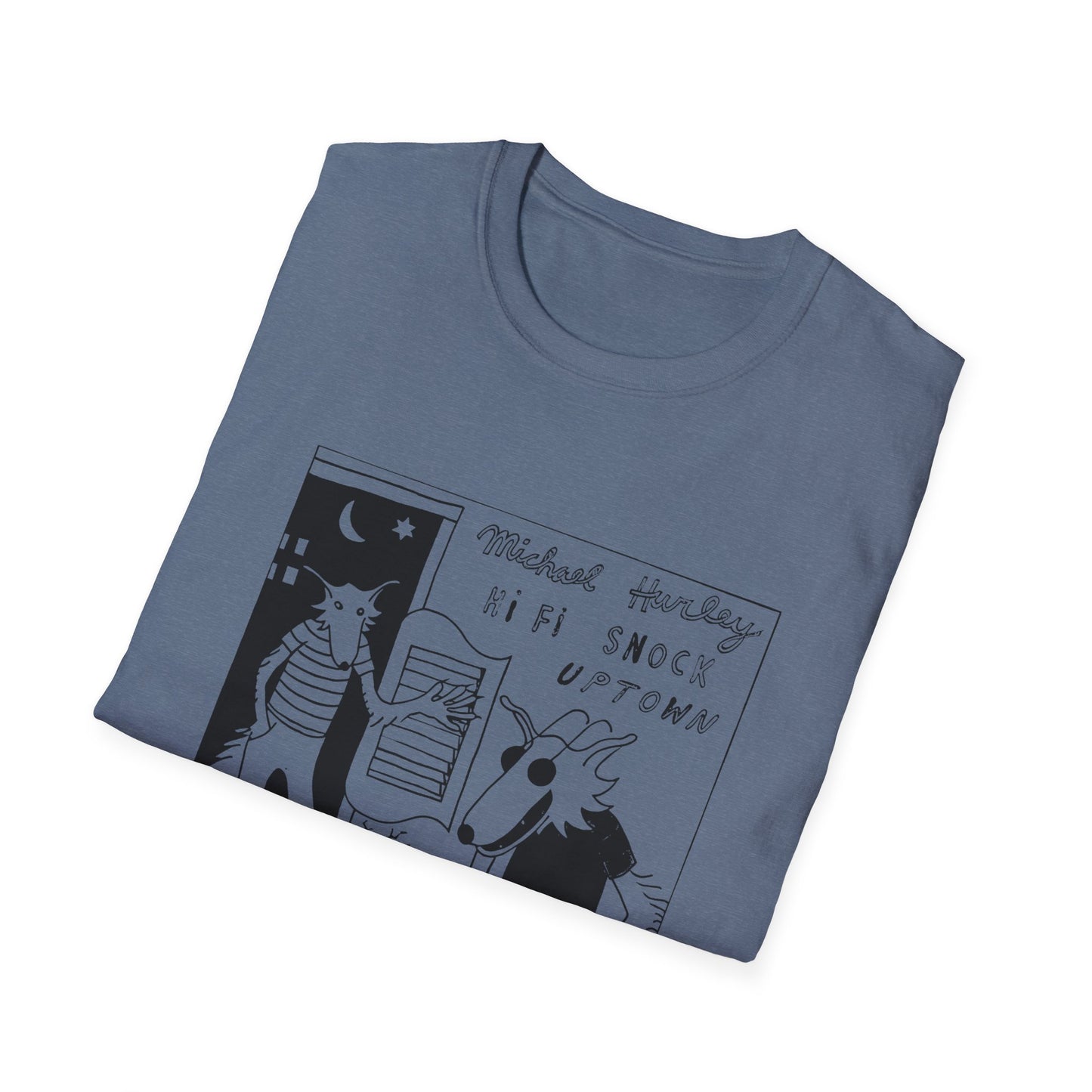 michael hurley 1972 hi fi snock uptown album in stencil tshirt