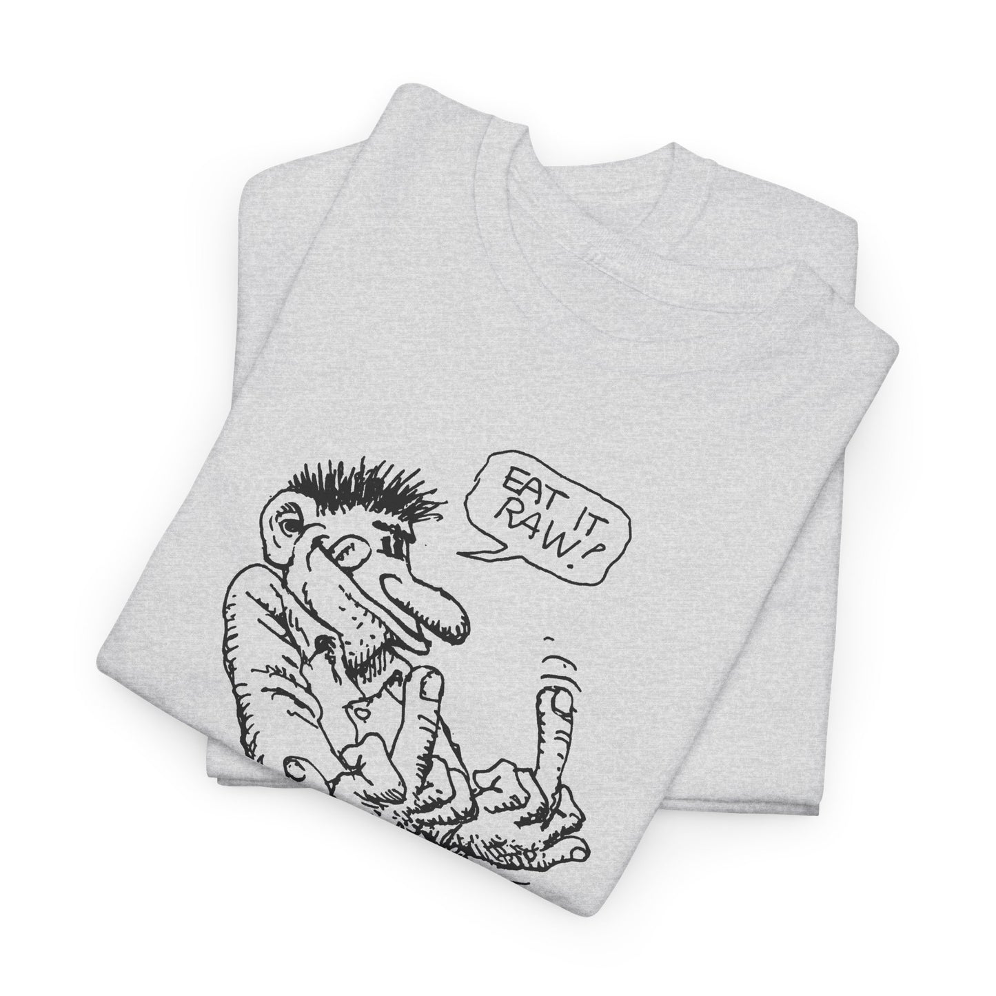 r. crumb eat it raw! double middle finger tshirt