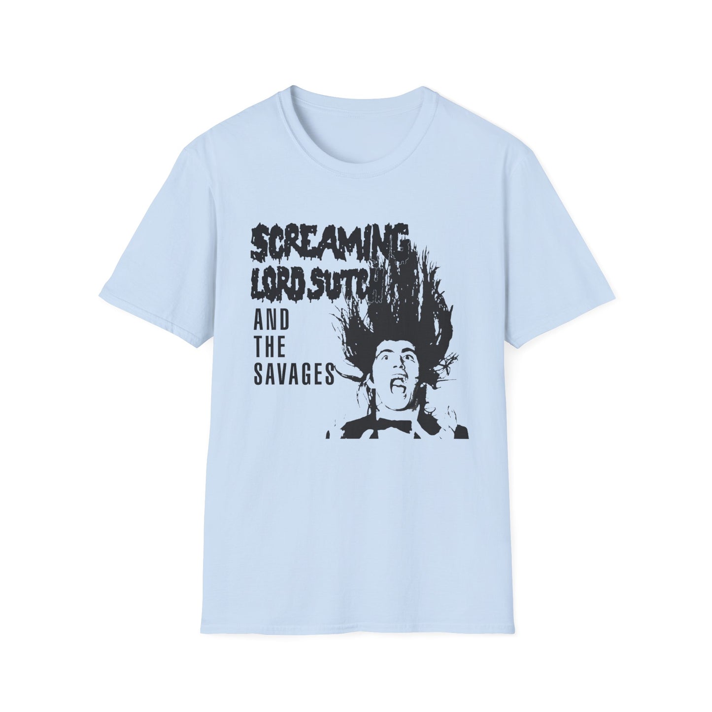 screaming lord sutch and the savages custom rock and roll tshirt