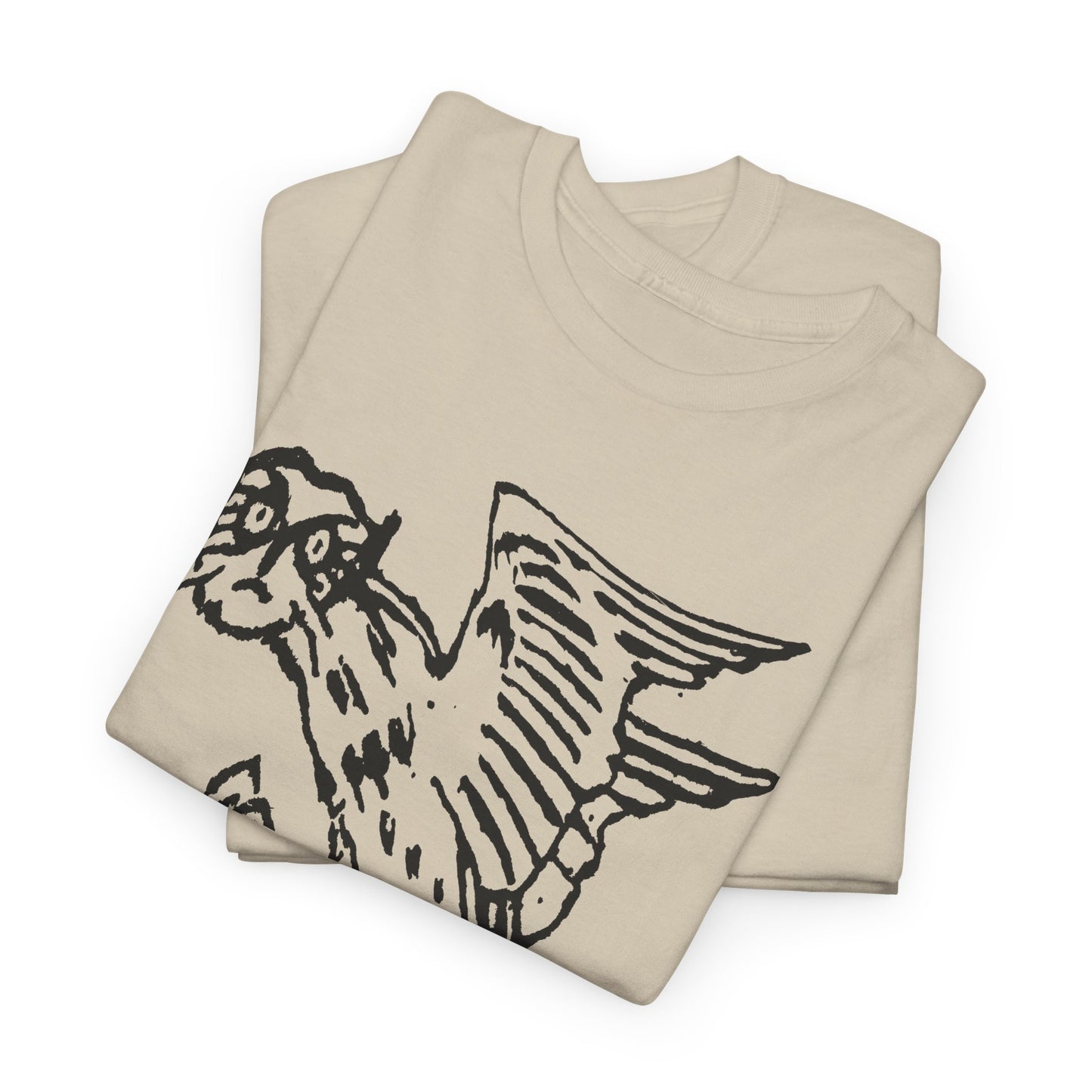1899 illustration of owl holding knife by gerhard munthe custom edit tshirt
