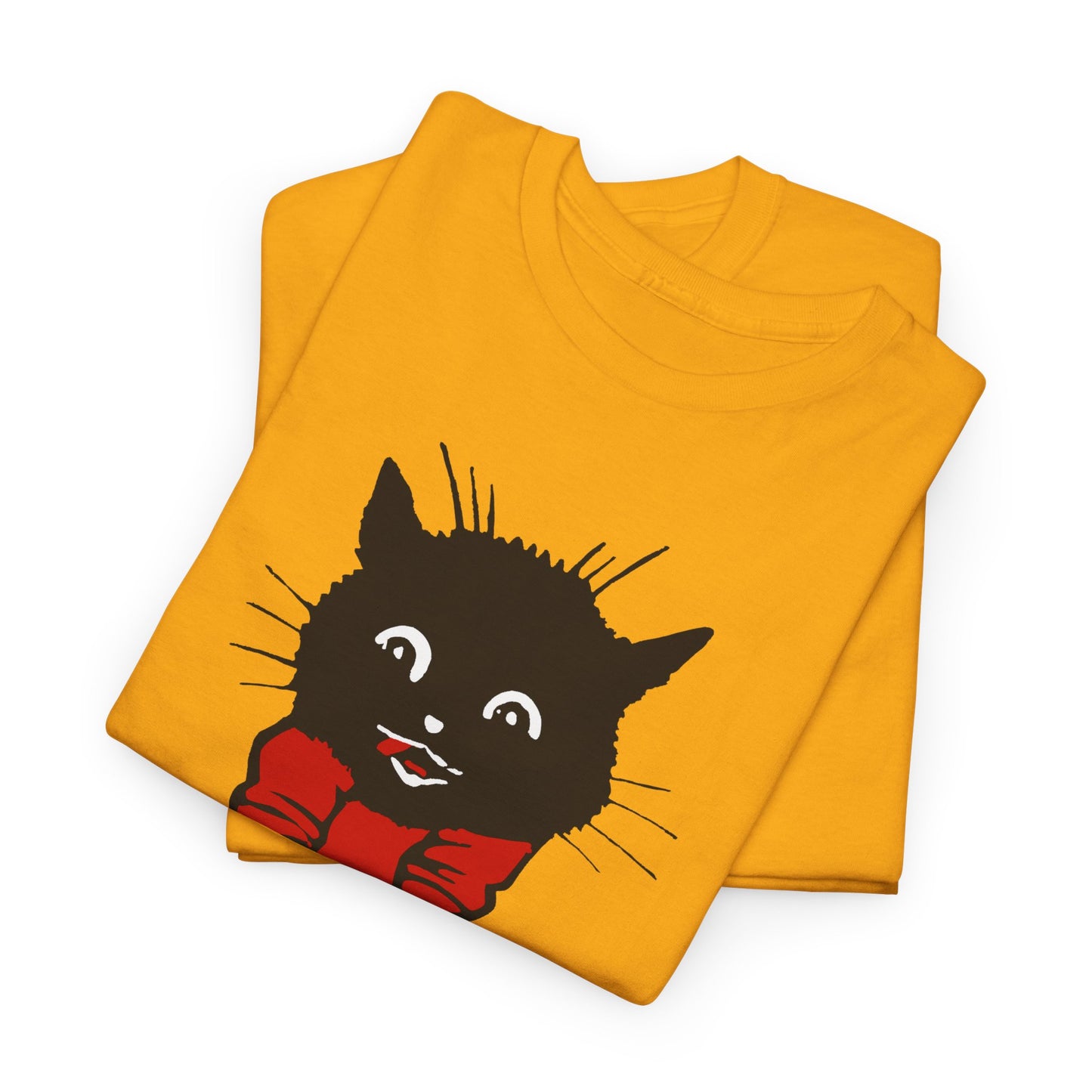 1922 calendar card graphic by unknown artist good luck cat tshirt