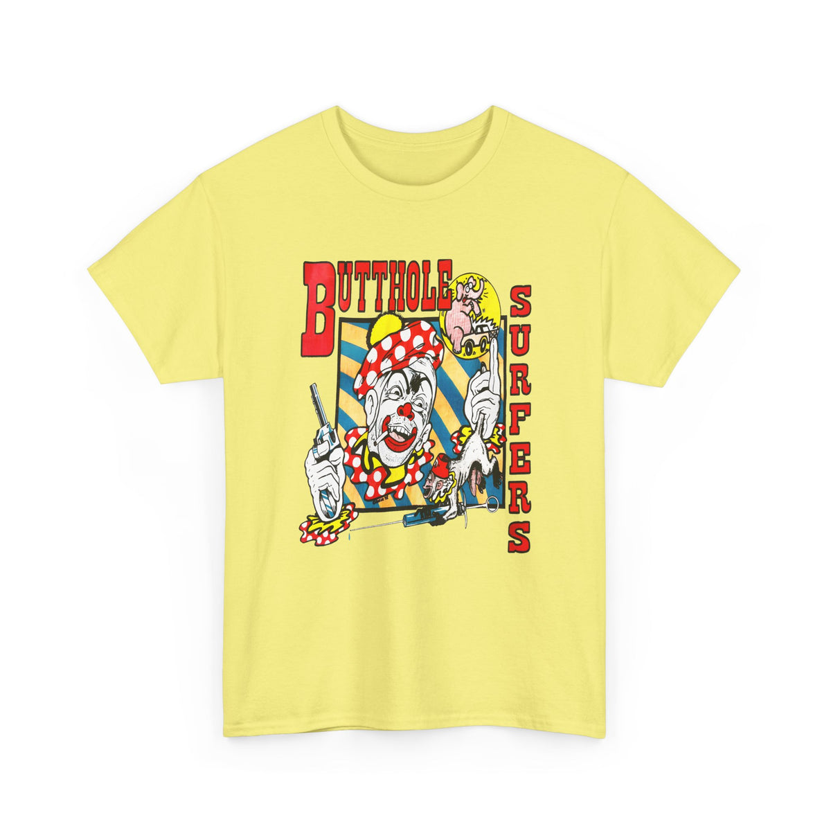 vintage butthole surfers kozik art stretched reproduction tshirt