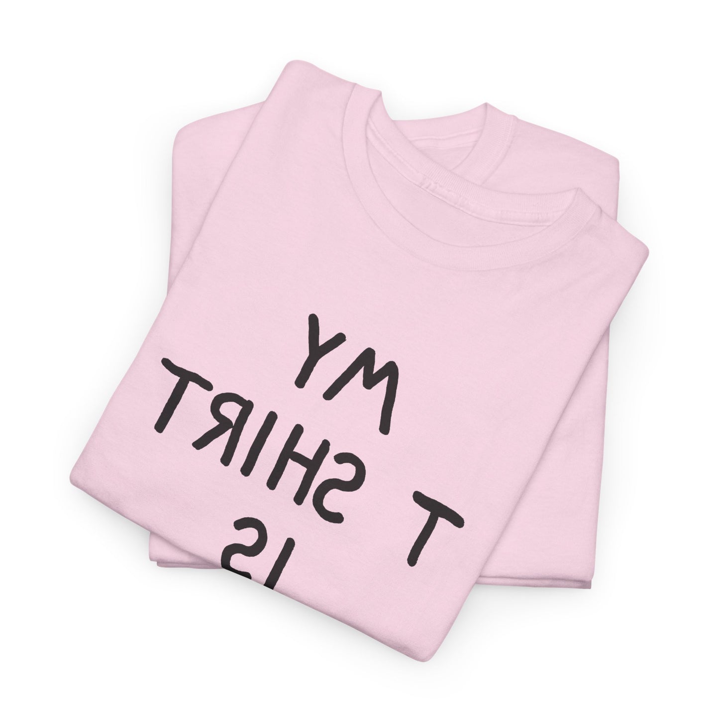 1960s novelty my tshirt is inside out spelled backwards custom hand drawn reproduction tshirt