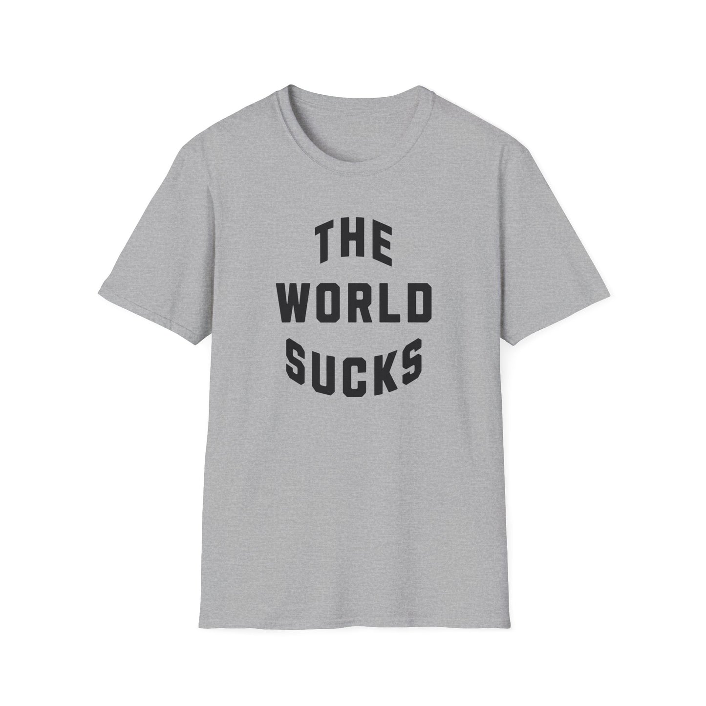 the world sucks vintage design tshirt