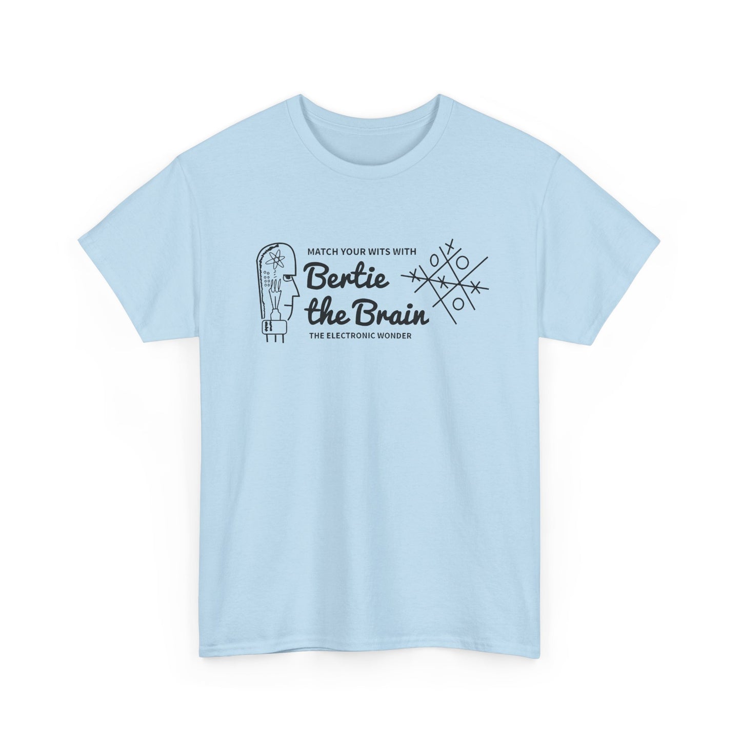 bertie the brain 1950 video game tshirt