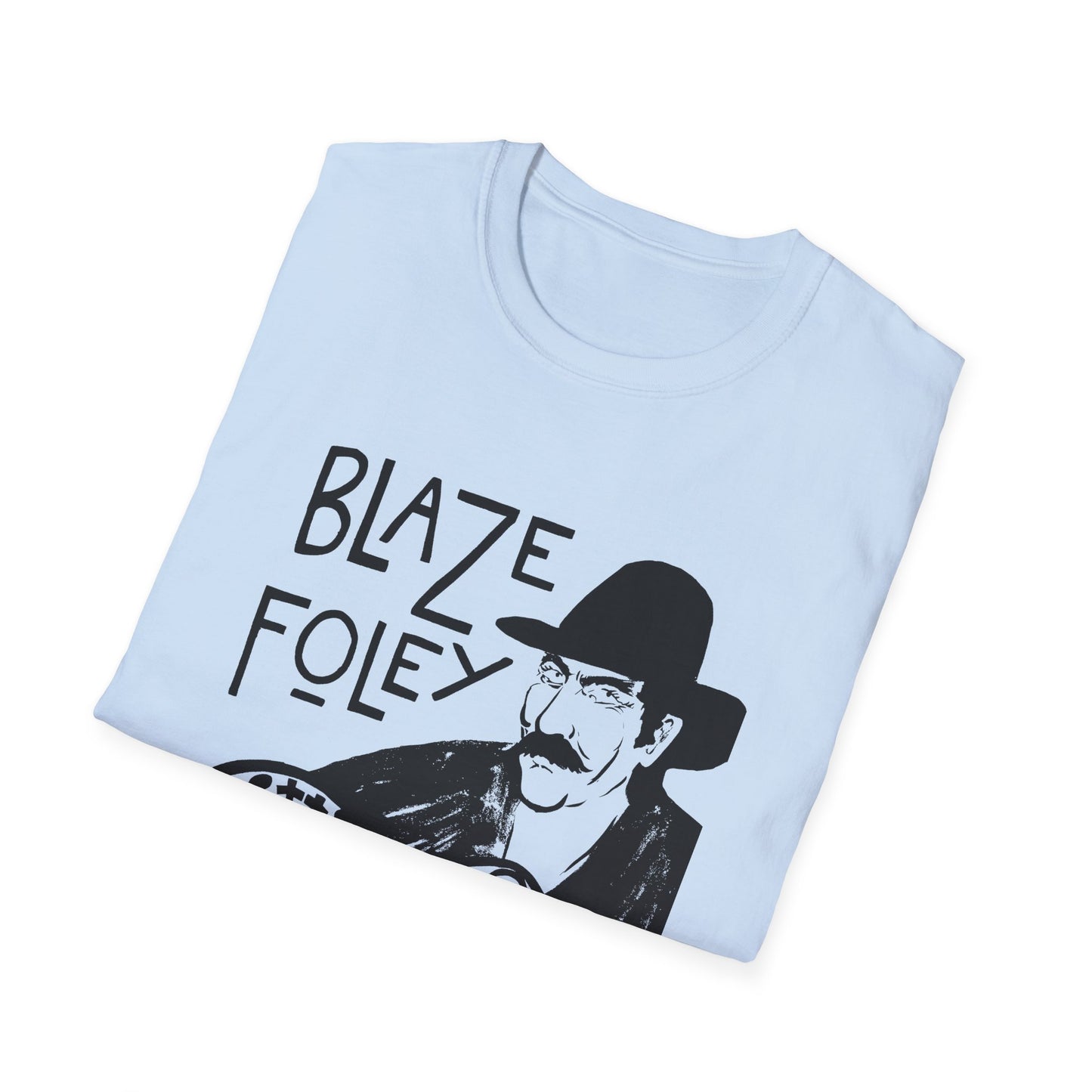 blaze foley sittin' by the road black stencil fan art tshirt