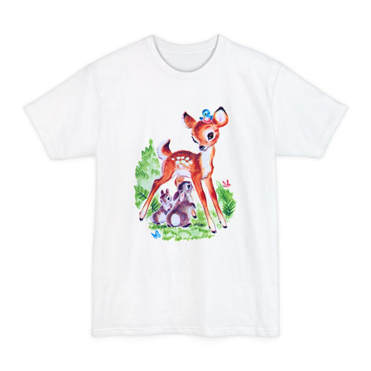 oversized 1956 cute baby deer from little deer storybook unisex big tshirt