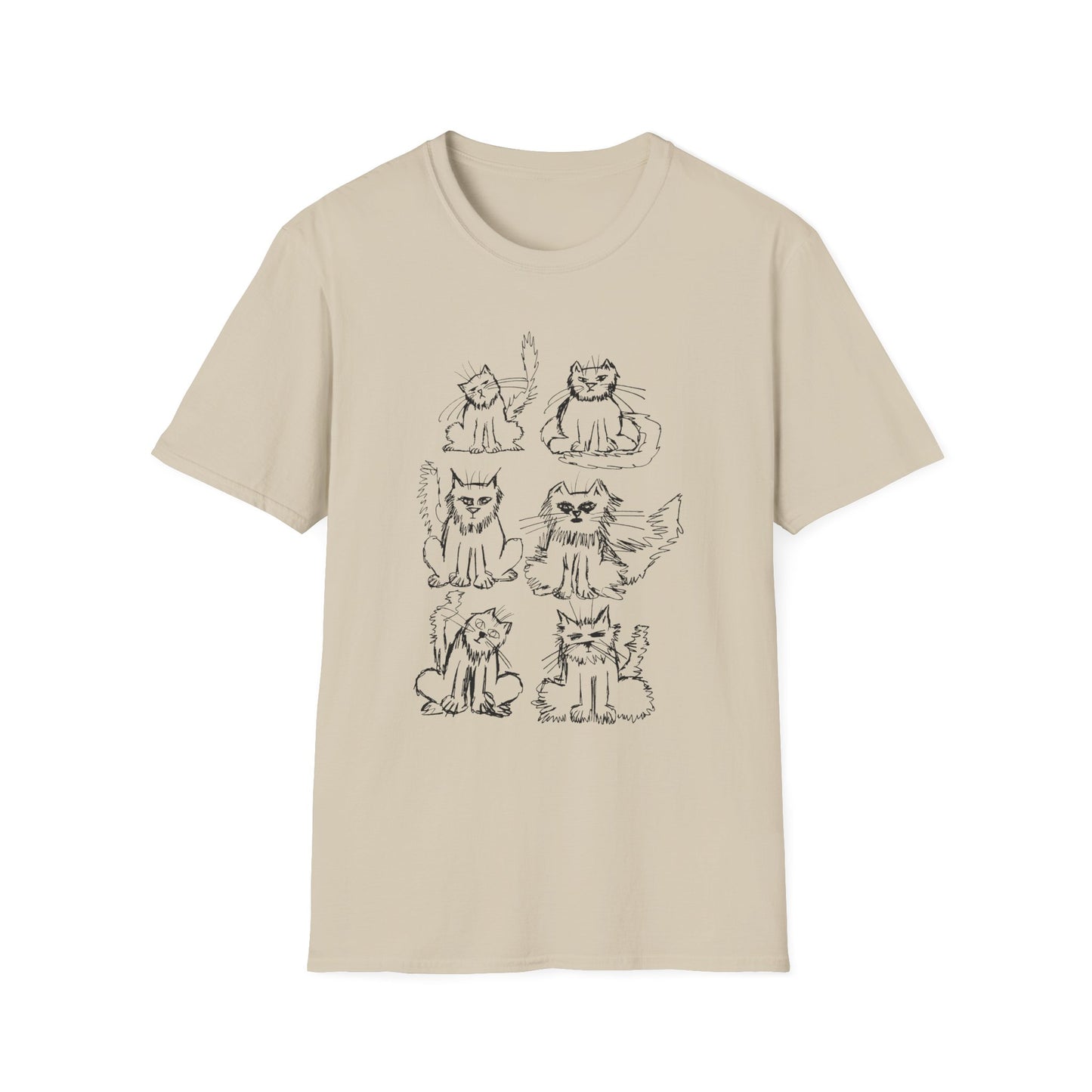 original drawing another six cats tshirt