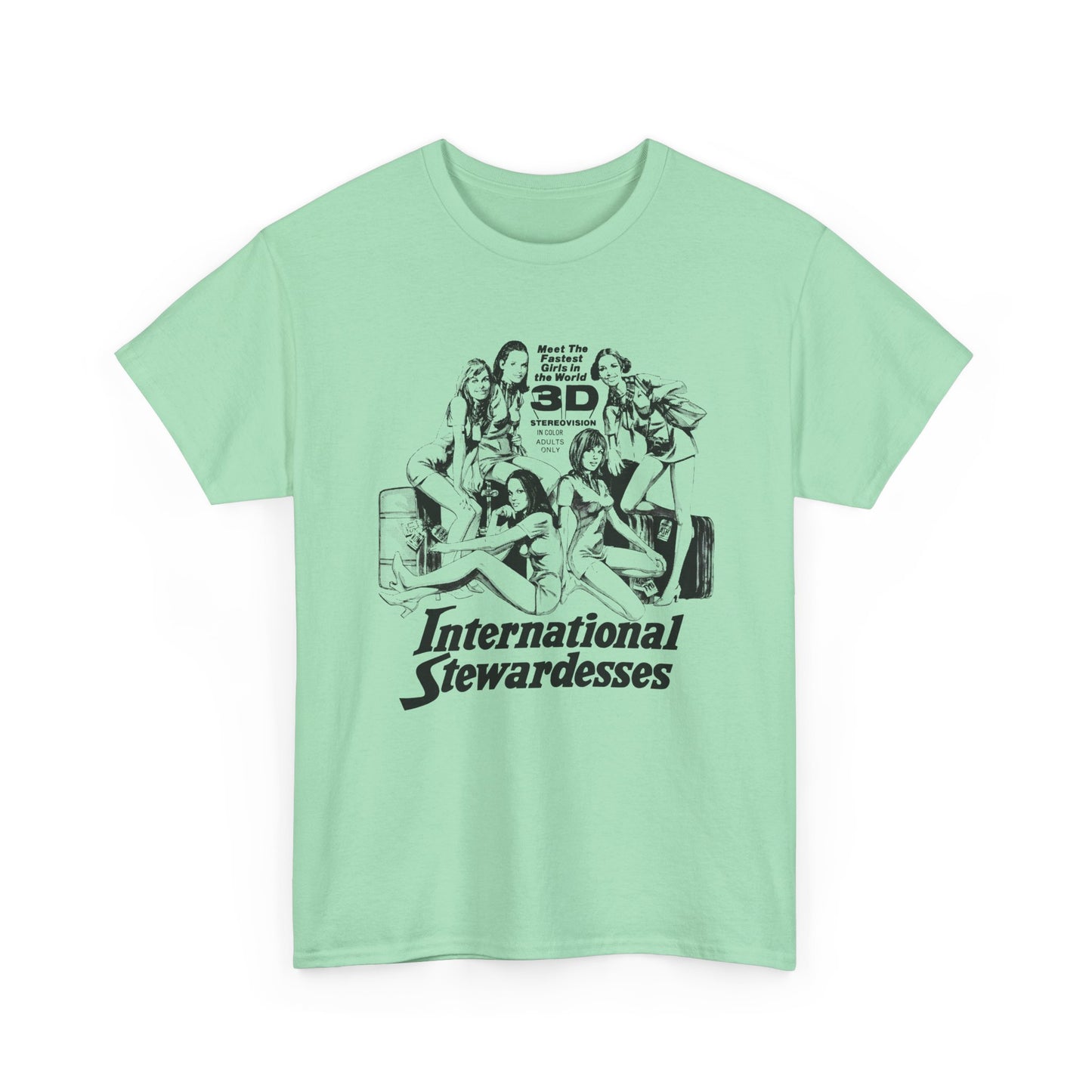 international stewardesses 1973 sexploitation comedy movie poster tshirt