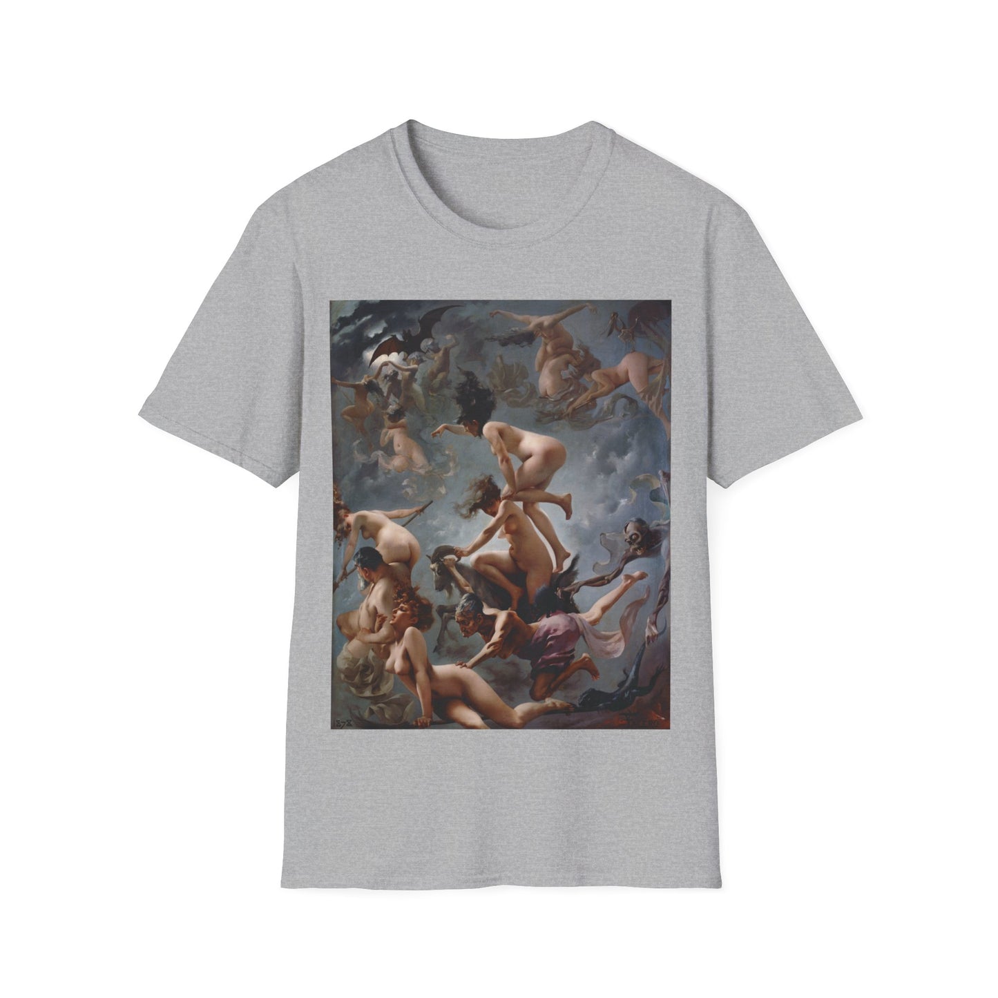 1878 painting witches going to their sabbath by luis ricardo falero tshirt