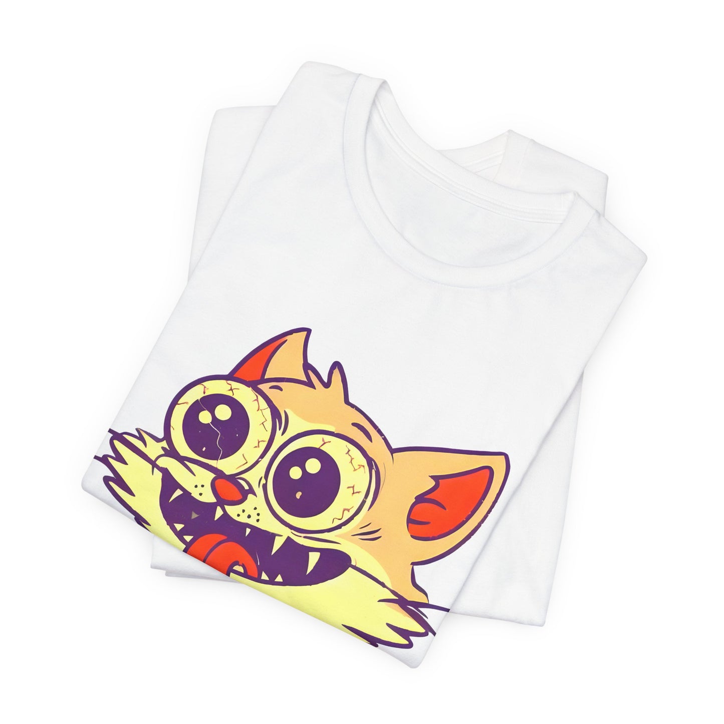 cute creepy strung out high happy kitty cat tshirt