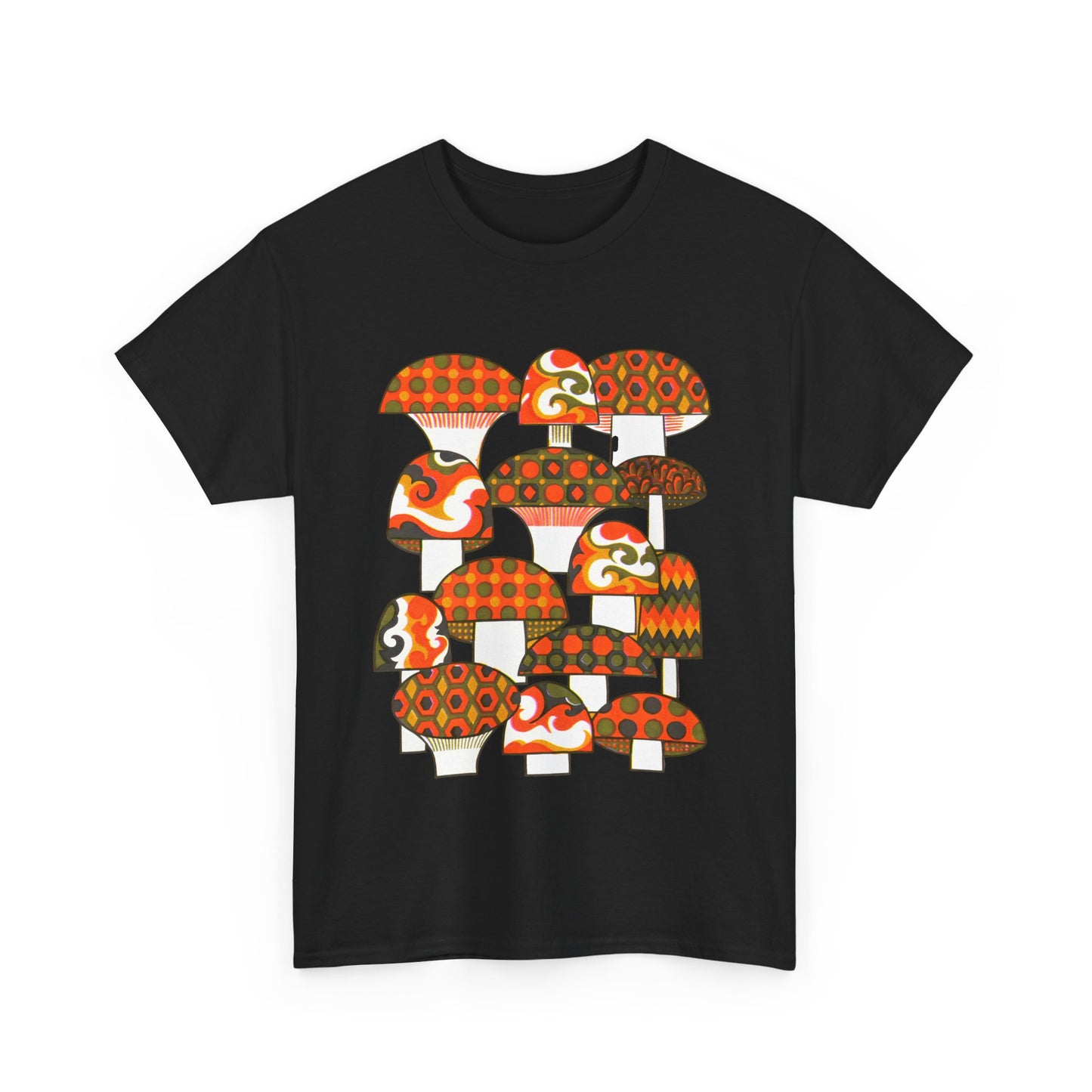 1970s mushrooms by george briard tshirt