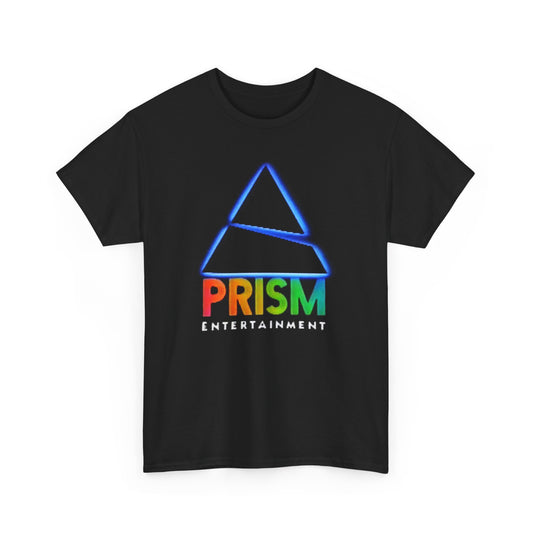 1980s home video distribution company prism entertainment low res neon logo tshirt