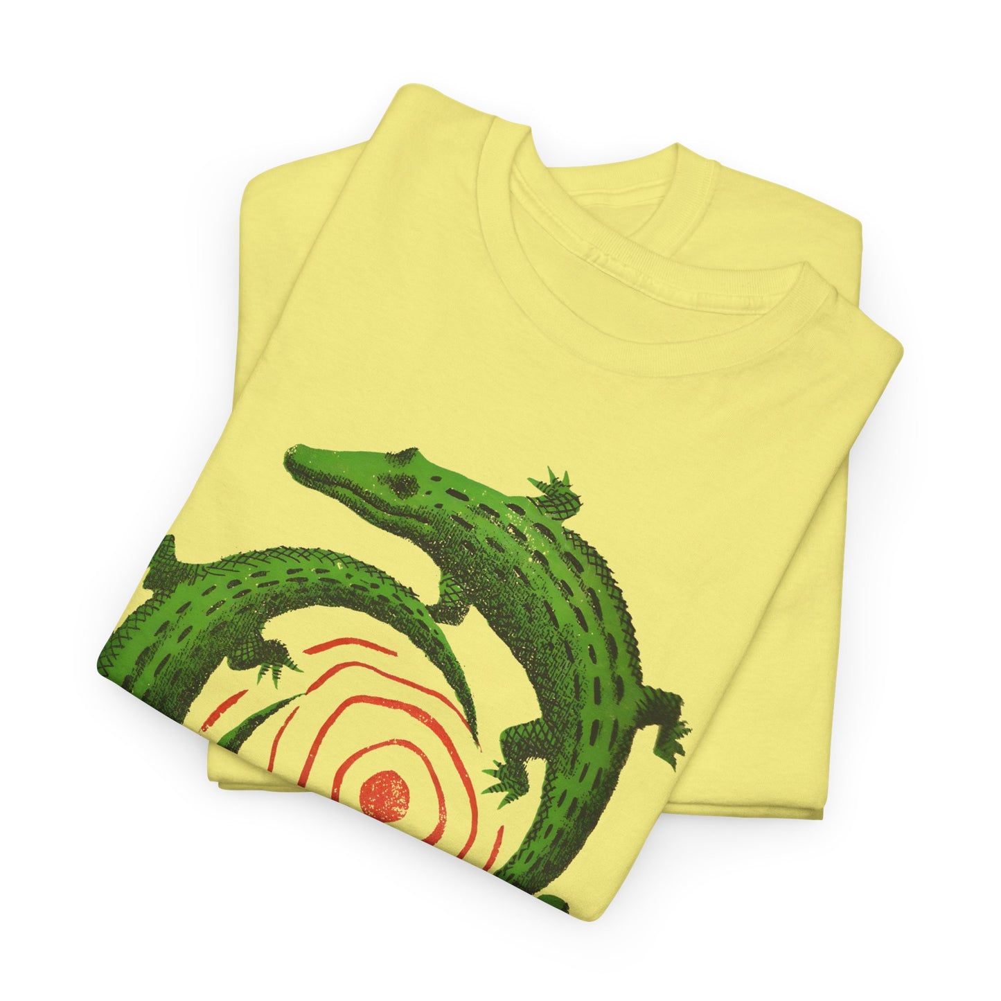mid century manolo prieto three alligators swirl book cover tshirt