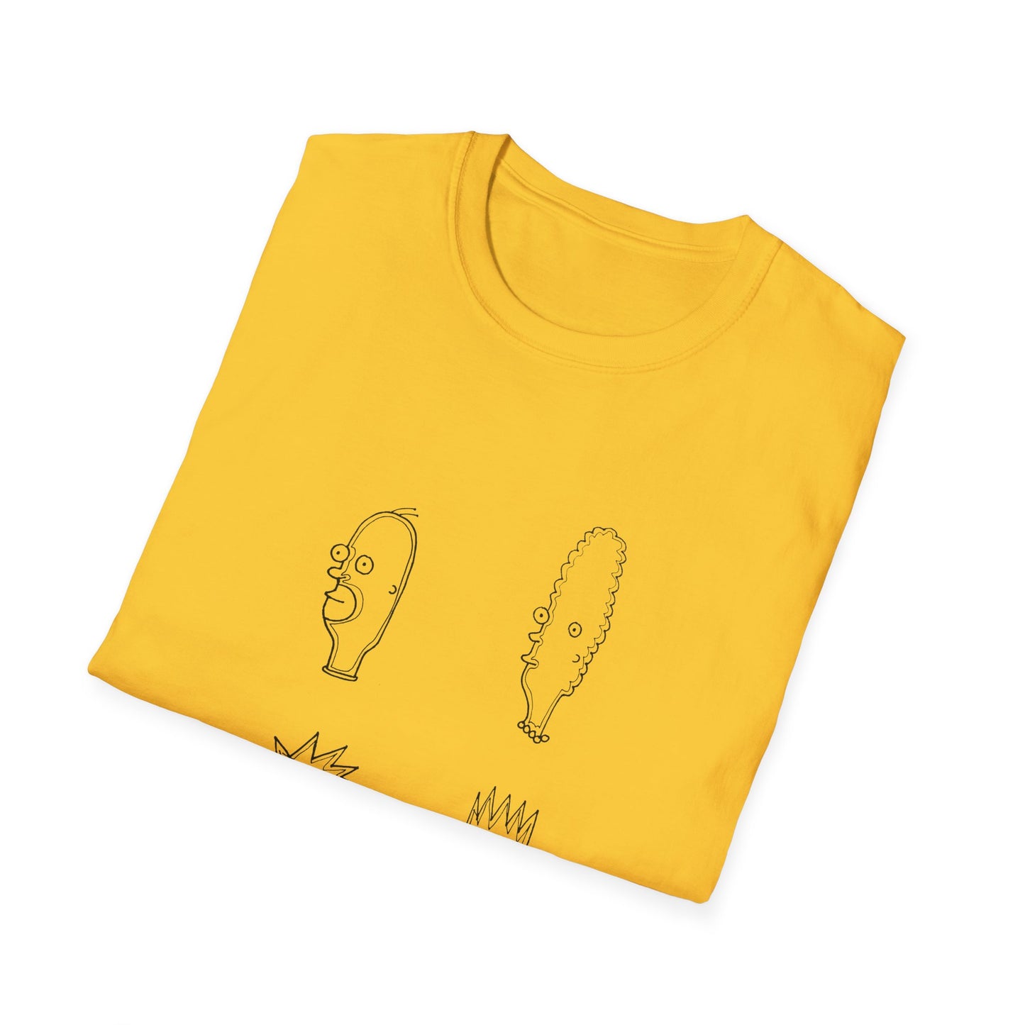 original drawing. simpsons fan art. bart lisa marge and homer tshirt