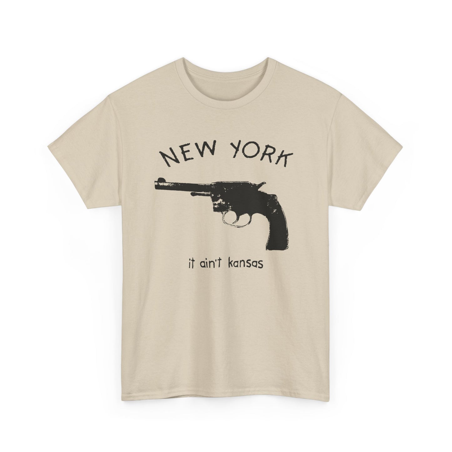 vintage 90s new york it ain't kansas with pistol reproduction tshirt