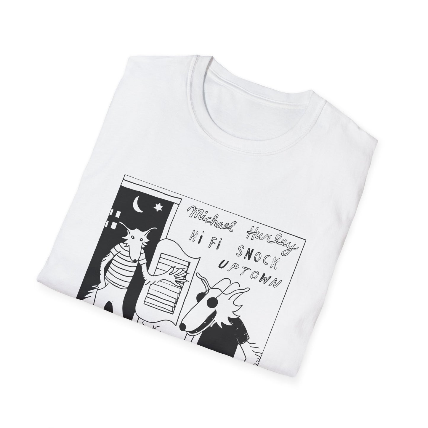 michael hurley 1972 hi fi snock uptown album in stencil tshirt