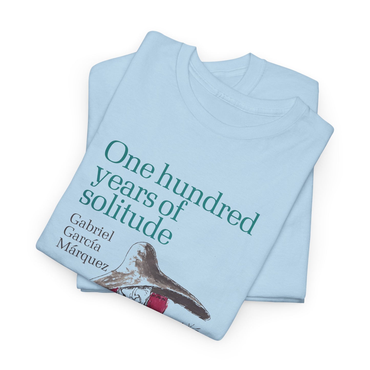 1967 gabriel garcía márquez "one hundred years of solitude" book cover tshirt