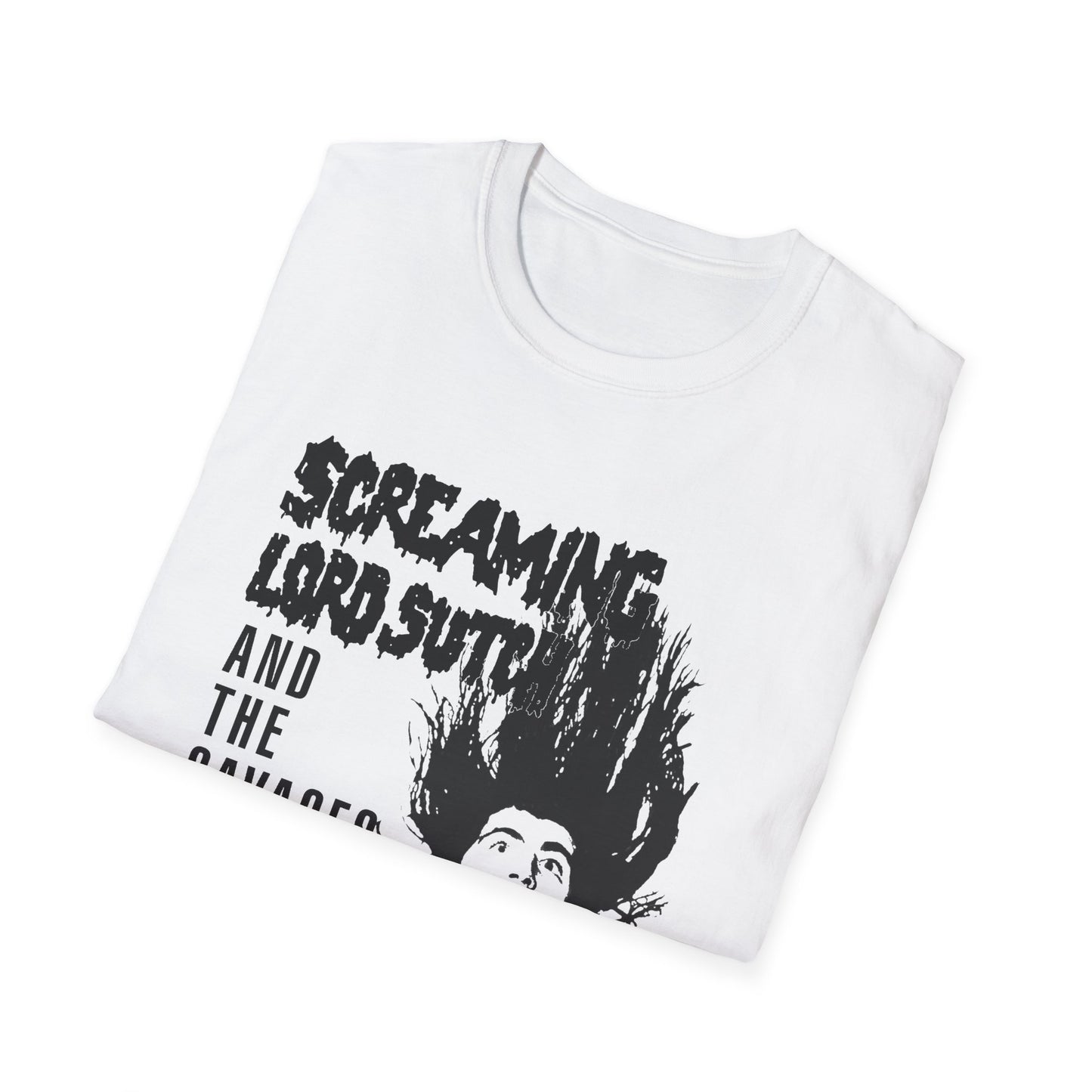 screaming lord sutch and the savages custom rock and roll tshirt