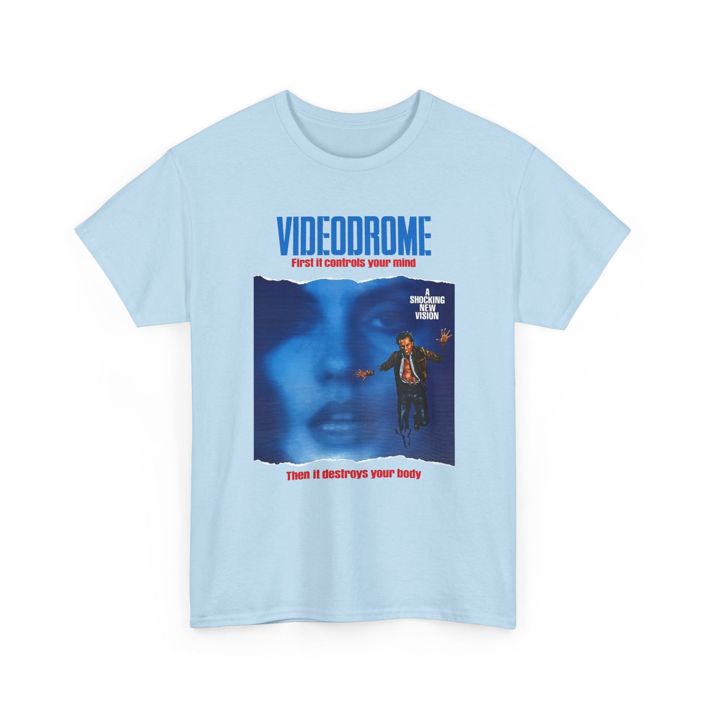 david cronenberg's videodrome 1983 alternate movie poster reproduction tshirt