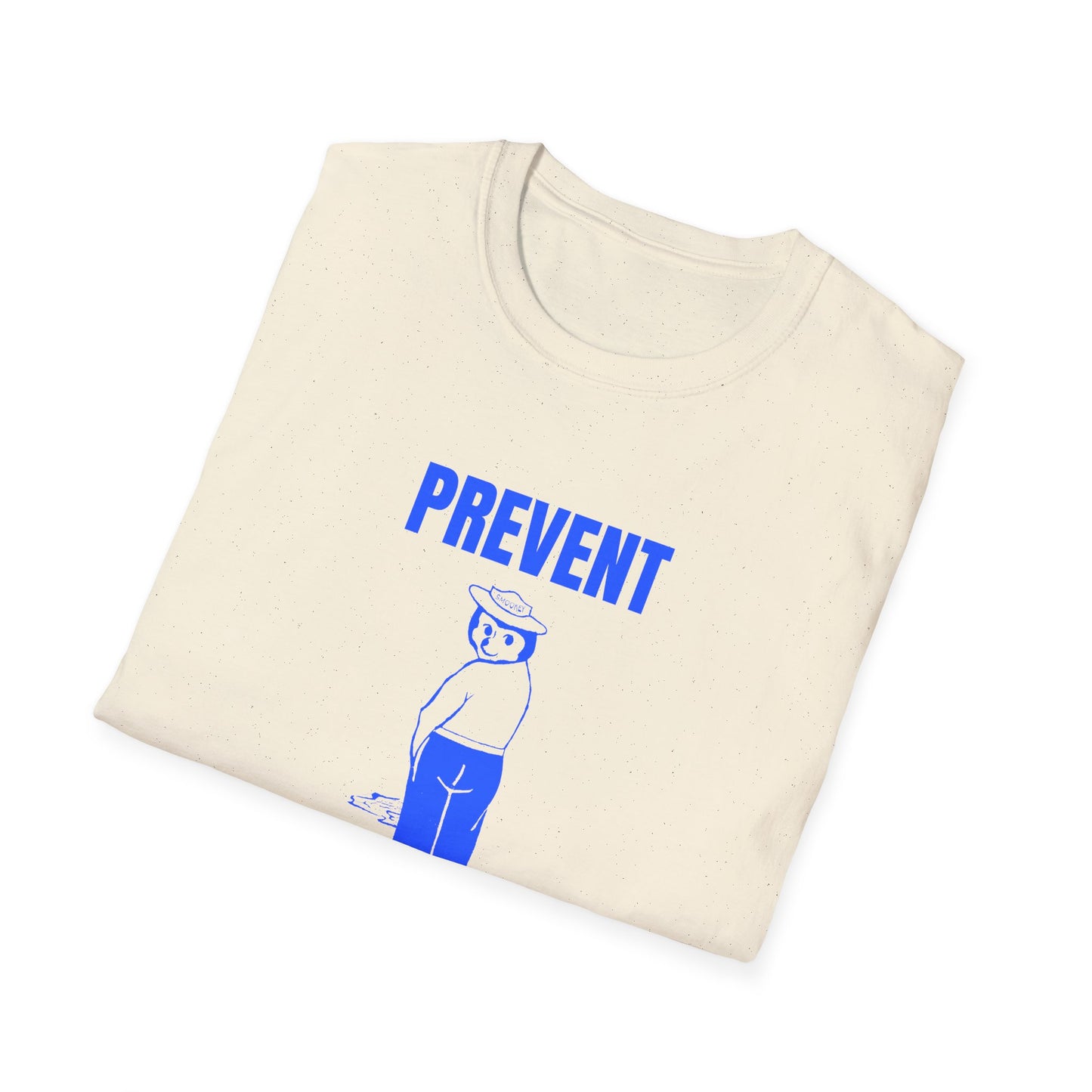 smokey the bear parody 1970s vintage design reproduction blue tshirt