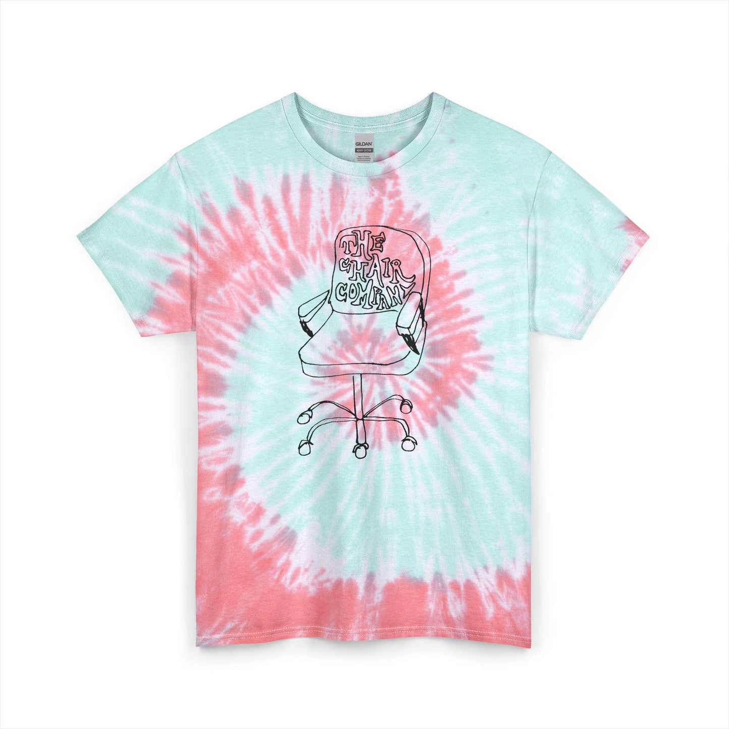 chair company sketch tie dye tshirt