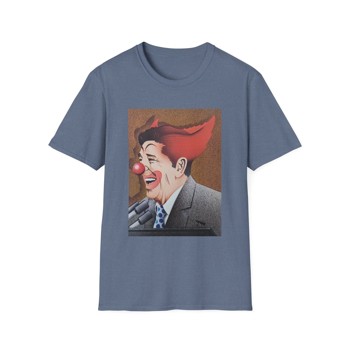 ronald reagan 40th US president clown tshirt