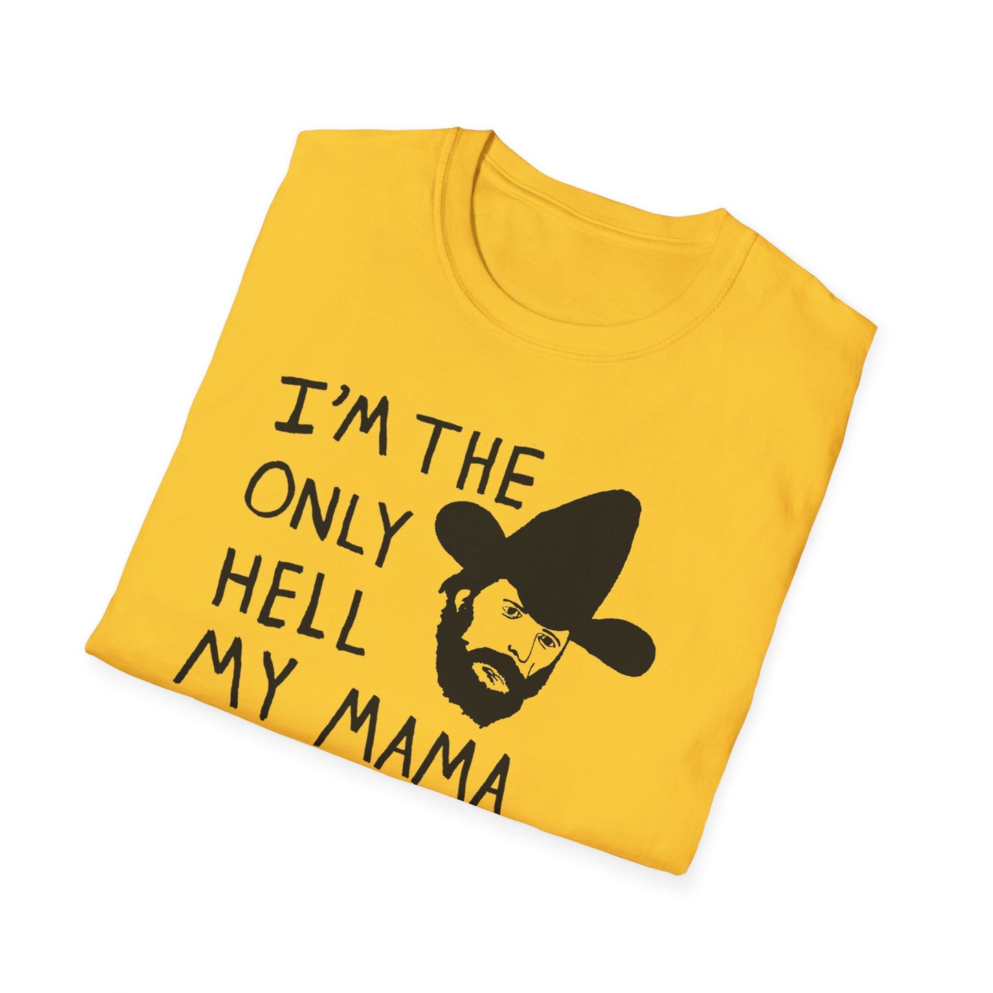 johnny paycheck 1970's country outlaw legend i'm the only hell my mama ever raised original drawing tshirt