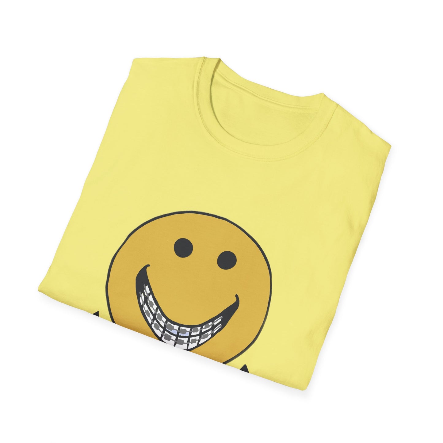 vintage "tin grins are in" 1970s design tshirt