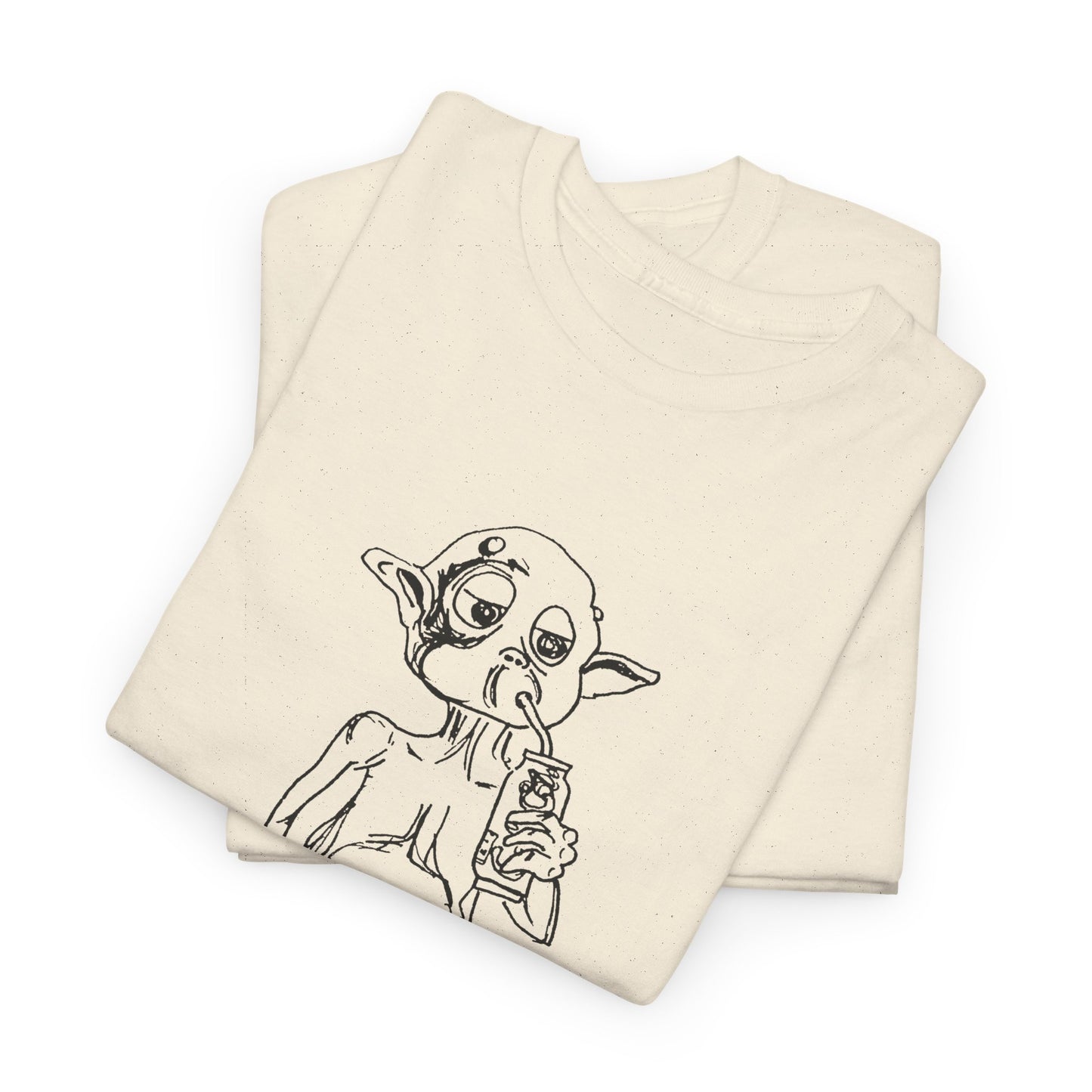 mysterious alien creature (MAC) drinking cola full body original sketch tshirt