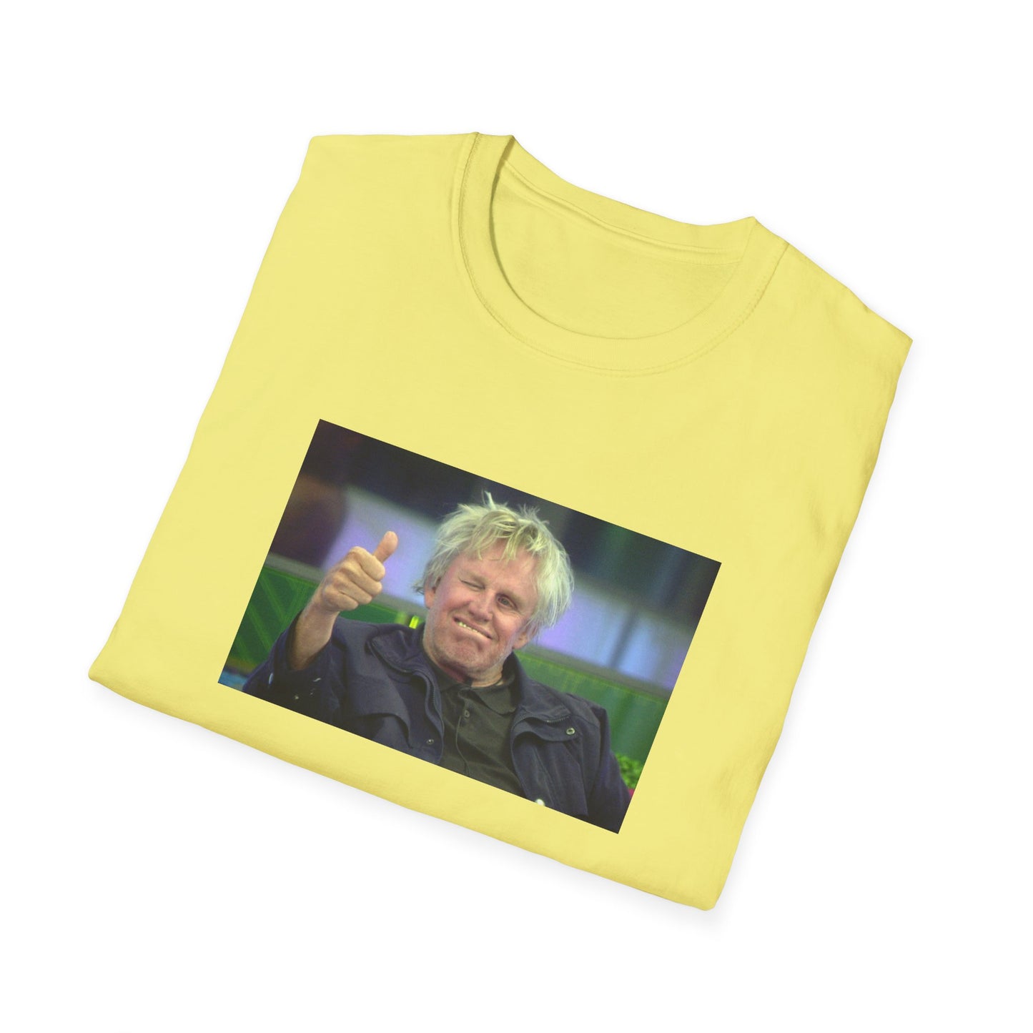 gary busey thumbs up tshirt