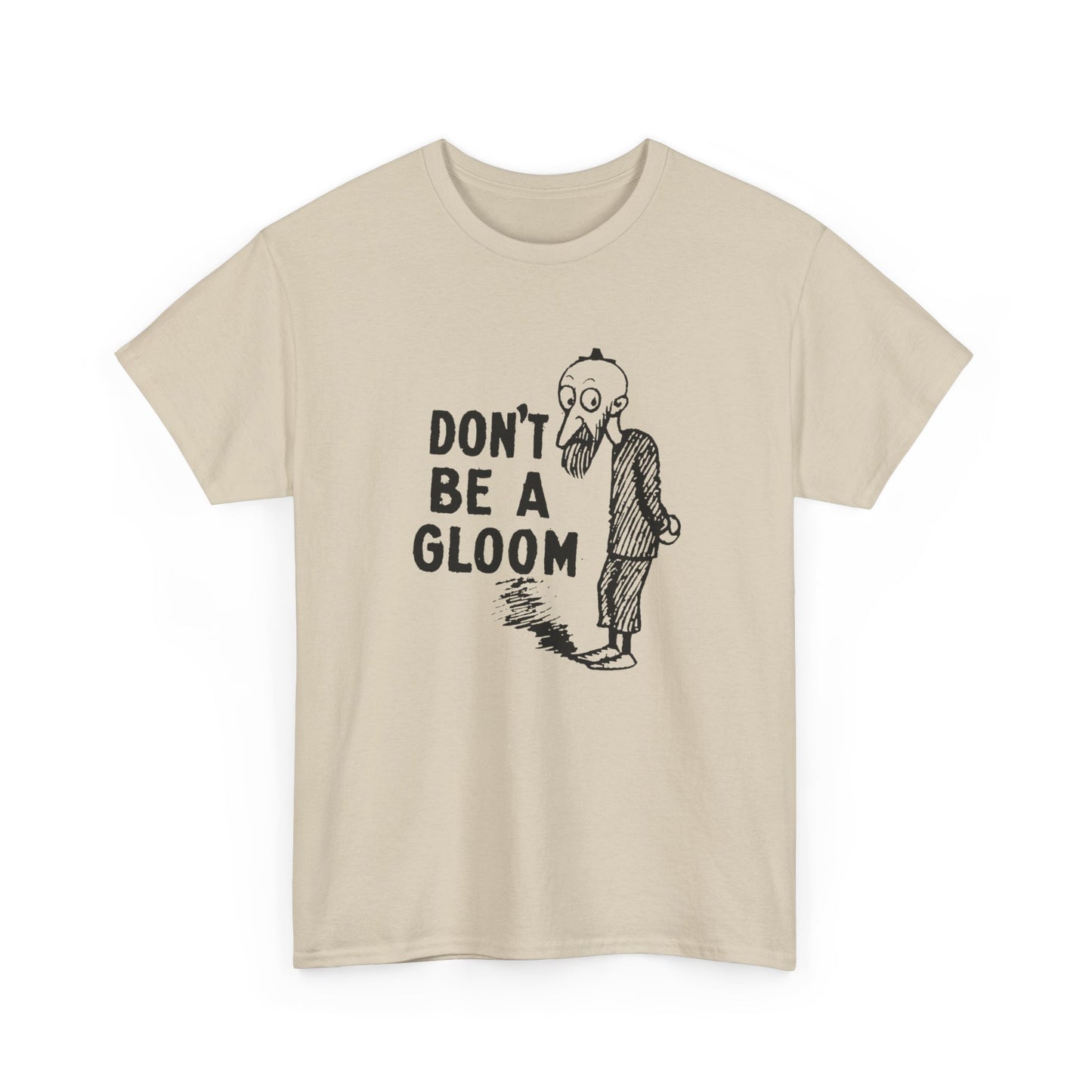 don't be a gloom vintage reproduction of a tokio cigarette pin by t.e powers gloom and joy unisex cotton tee