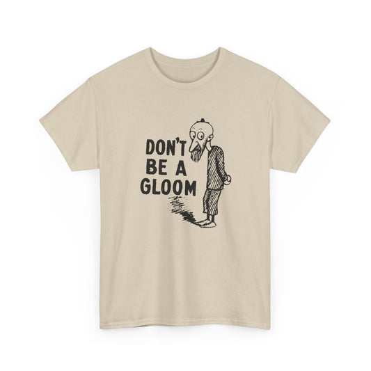 don't be a gloom vintage reproduction of a tokio cigarette pin by t.e powers gloom and joy unisex cotton tee
