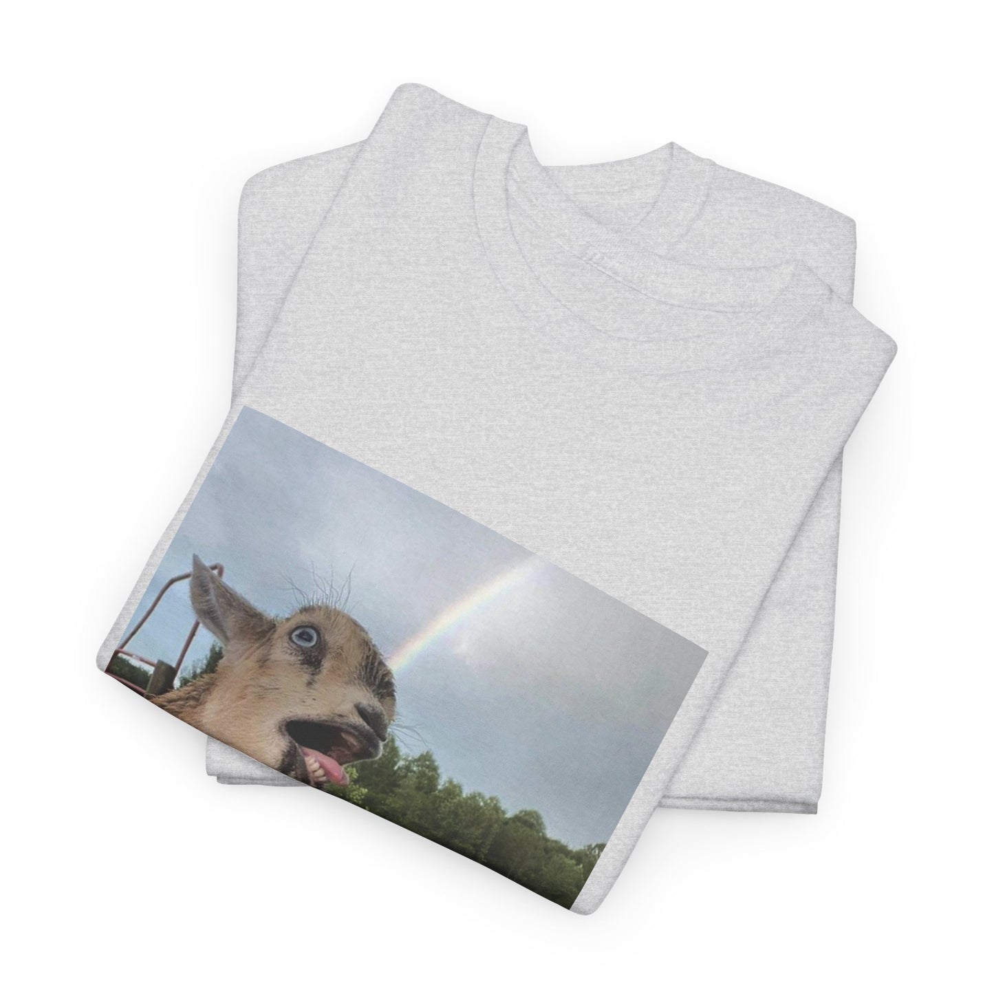 rainbow goat photo tshirt